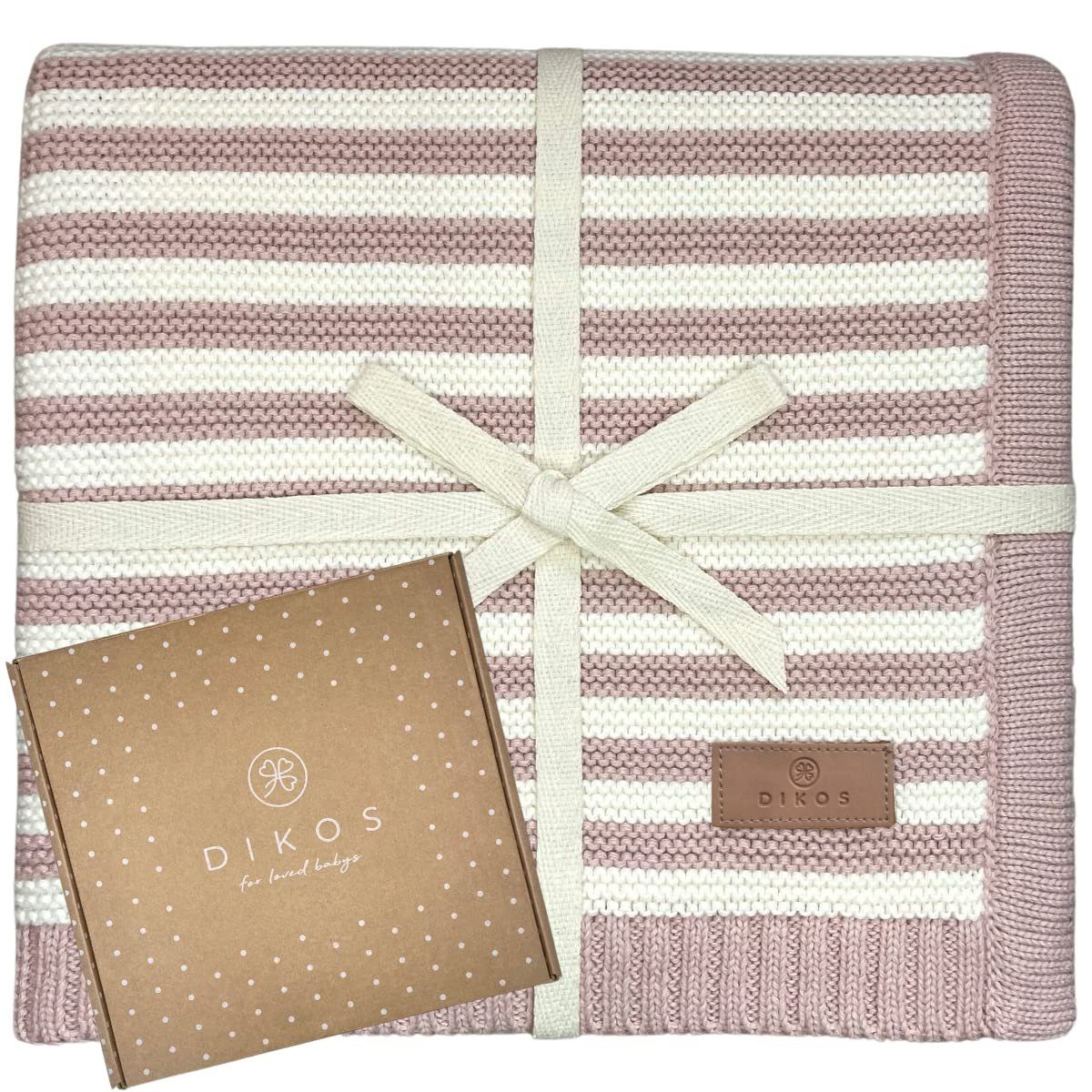 Babydecke DIKOS® Babydecke aus *100%* Bio Baumwolle Strickdecke Erstlingsdecke, DIKOS, PREMIUM Qualität atmungsaktiv, nachhaltig, plastikfrei, kuschelweich