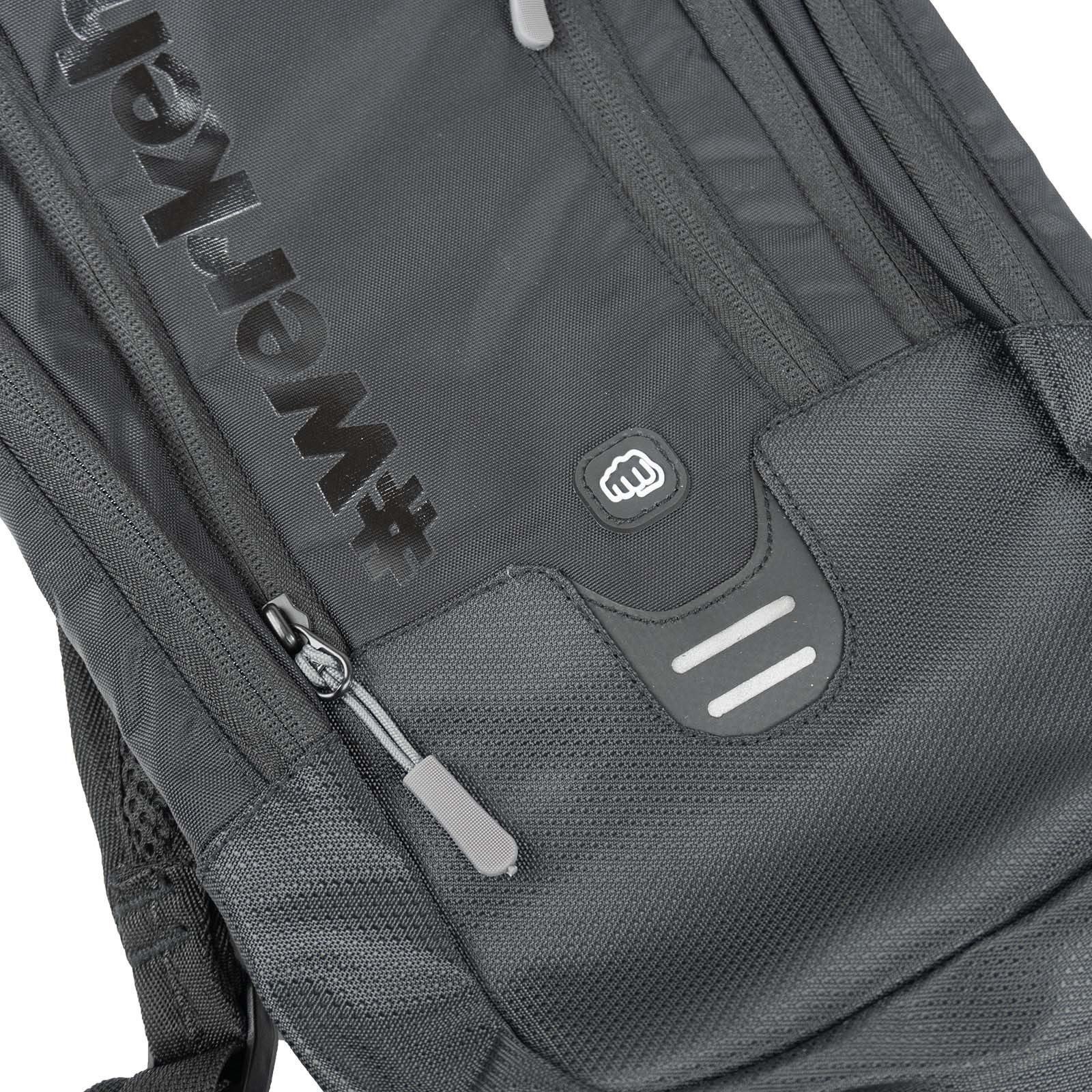 Weber GmbH Rucksack #Werkeholics Outdoor Fahrrad Offroad Rucksack schwarz 10 l, Fach für 2-Liter Trinkblase, viele Innenfächer