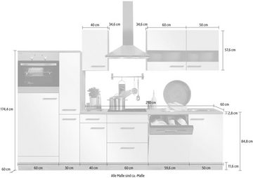 OPTIFIT Küchenzeile Kalmar, mit E-Geräten, Breite 300 cm