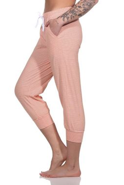 Normann Relaxanzug Damen Capri Schlafanzughose ¾-lang Mix & Match-ideal zu kombinieren