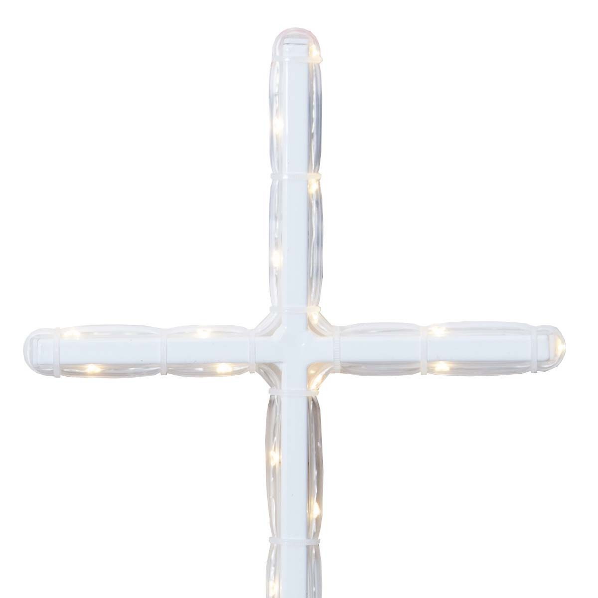 STAR TRADING LED Dekolicht Grab-Deko KREUZ, Batteriebetr, Timer, IP44, 24 LED, warmweiß – Bild 3 von 5