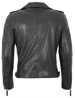 Gipsy Lederjacke GMMalic Echtleder Herren Lederjacke Bikerjacke Lammnappa anthrazit