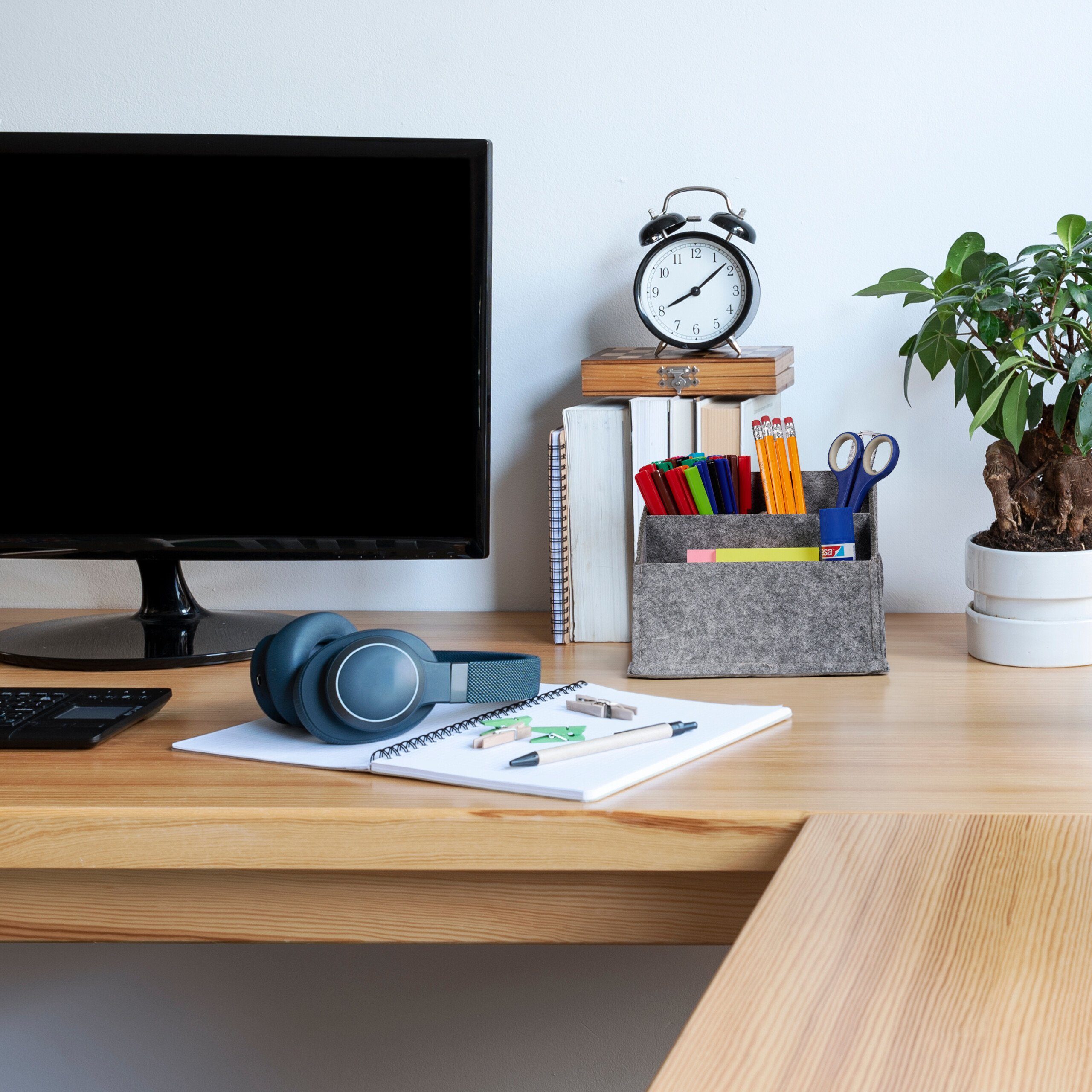 relaxdays Organizer Filz Schreibtisch Organizer im 2er Set