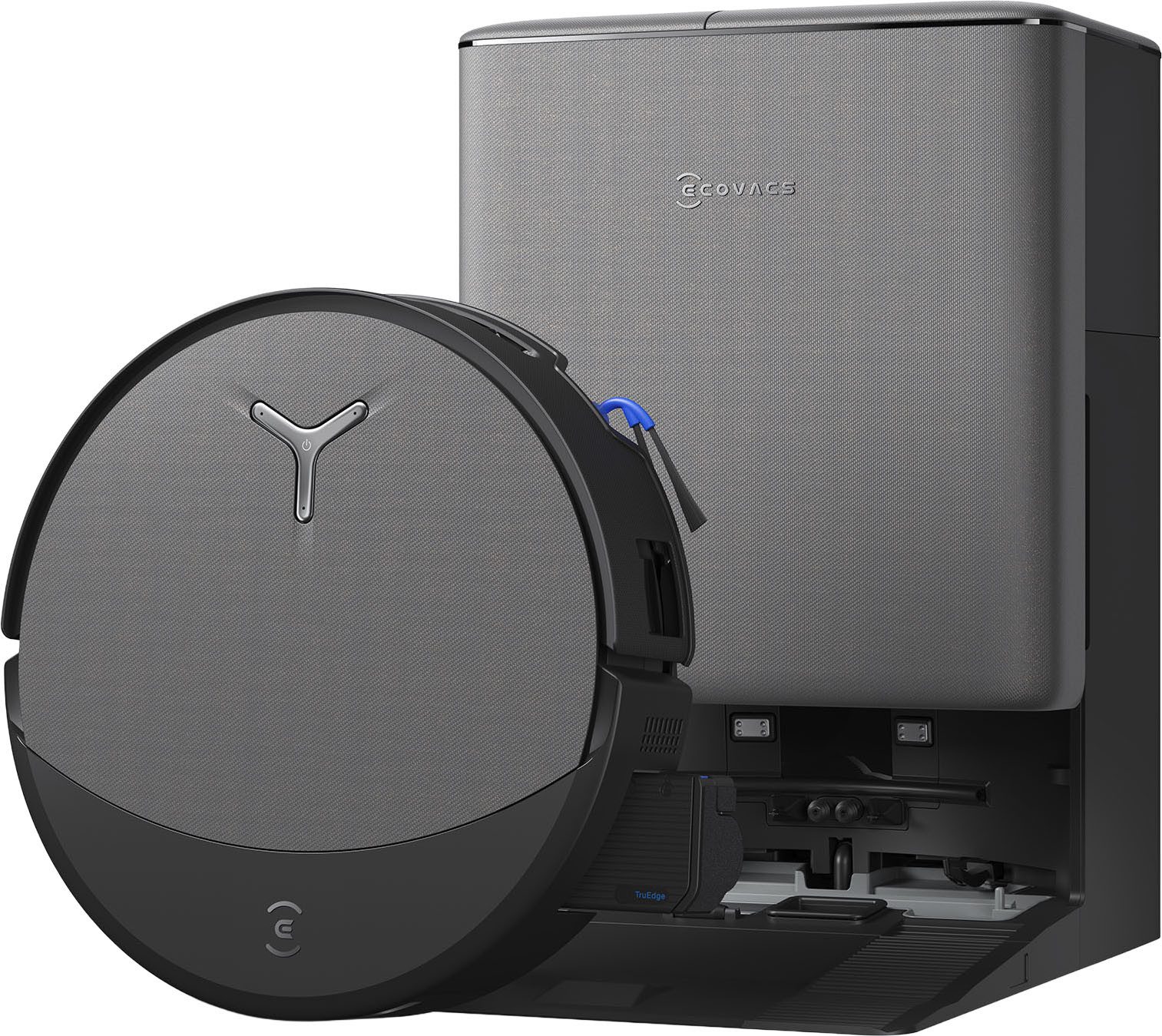 ECOVACS Nass-Trocken-Saugroboter DEEBOT T90 PRO OMNI (Black), 65 W, mit Beutel, Saug-und Wischroboter mit All-in-One Station und 30.000 Pa Saugkraft