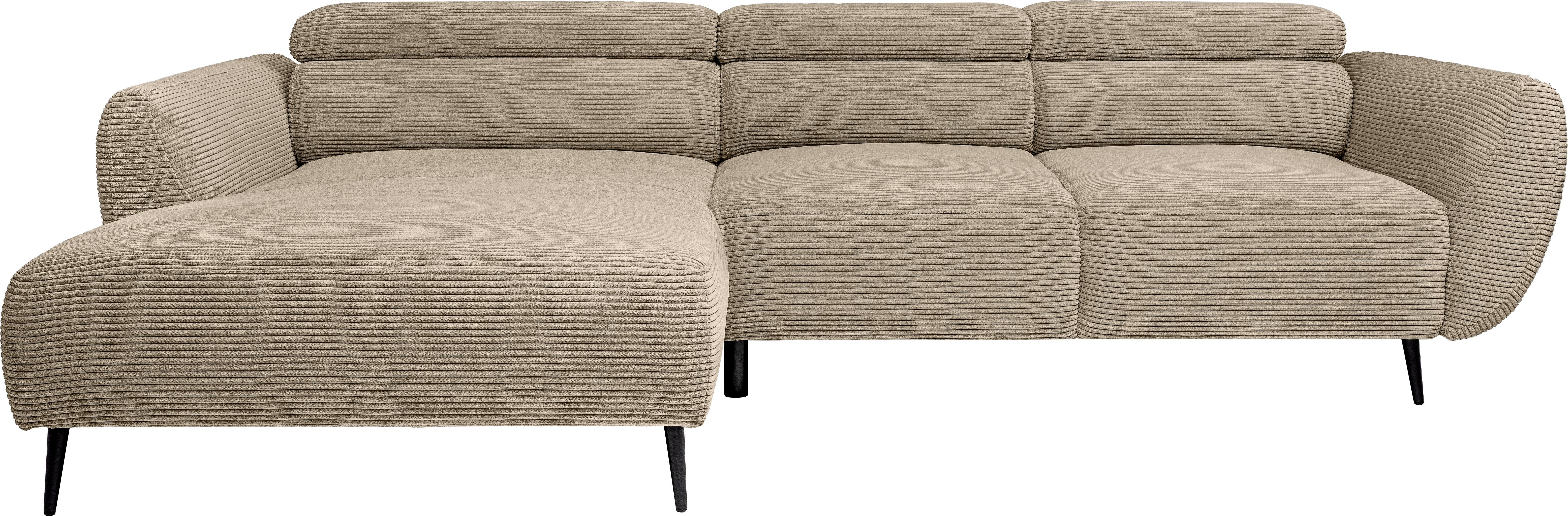 WERK2 Ecksofa Alisson, mit elektrischer Sitztiefenverstellung, L-Form, Breite 277 cm, Alisson – flexibler Komfort mit modernem Design und smarten Details.
