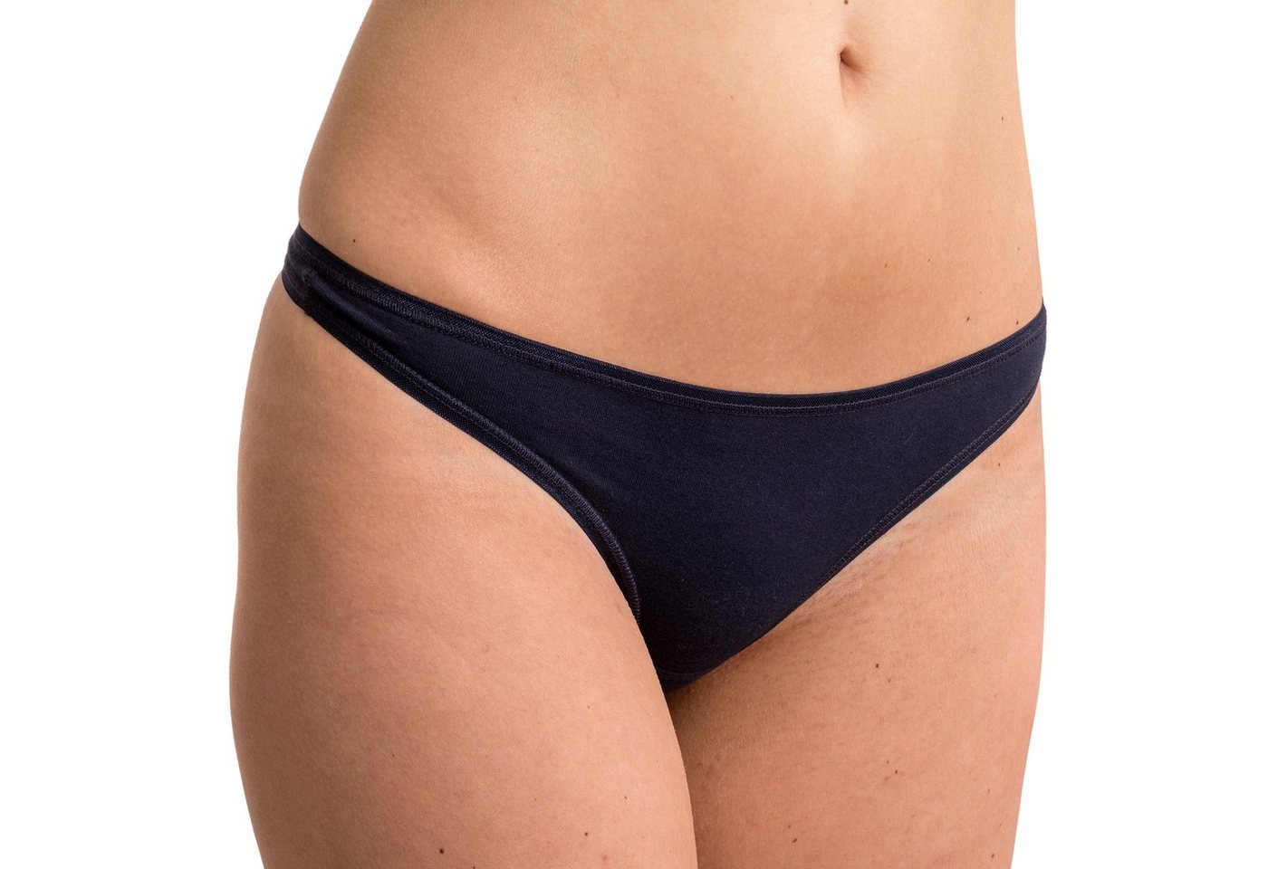HERMKO String 5050 Tanga Slip, Baumwolle/Elastan, gute Passform, Feinripp