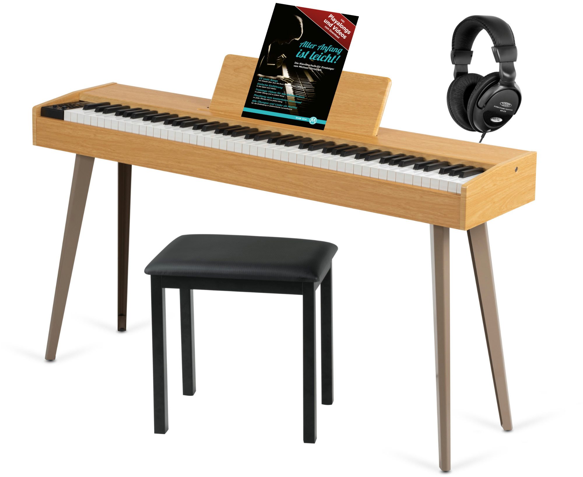 Digitalpiano DP-17 Design Piano Set mit 600 Begleitrhythmen & 128 Klängen