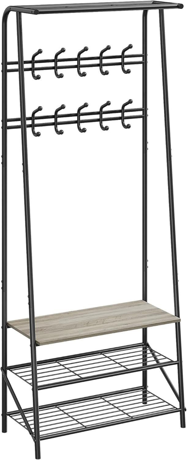 GarveeMore Вешалки Вешалки Вешалки для одежды mit Schuhbank,4-in-1 Design Garderobe