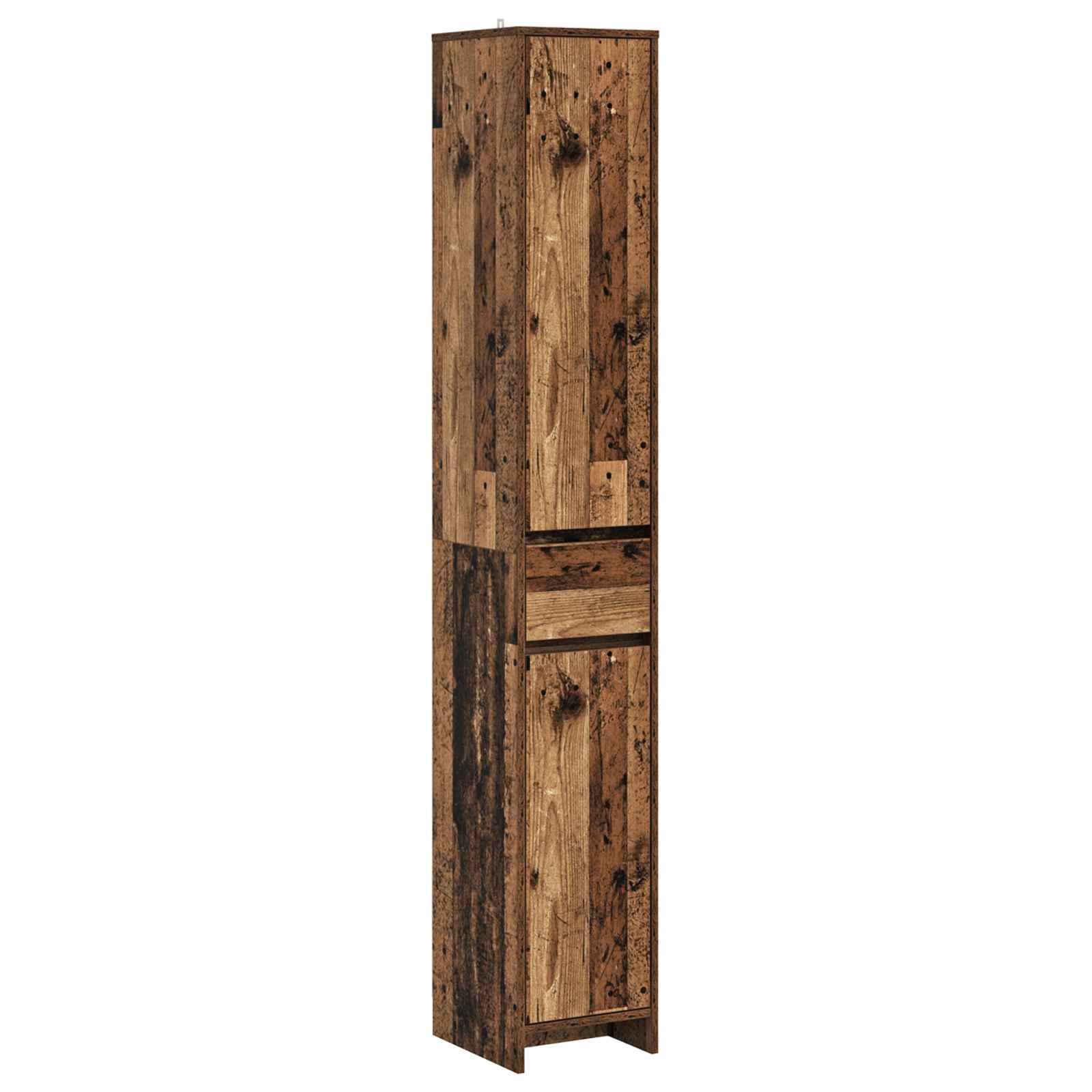 vidaXL Badezimmerspiegelschrank Badezimmerschrank Altholz 30 x 33 x 190 cm Holzwerkstoff (1-St)
