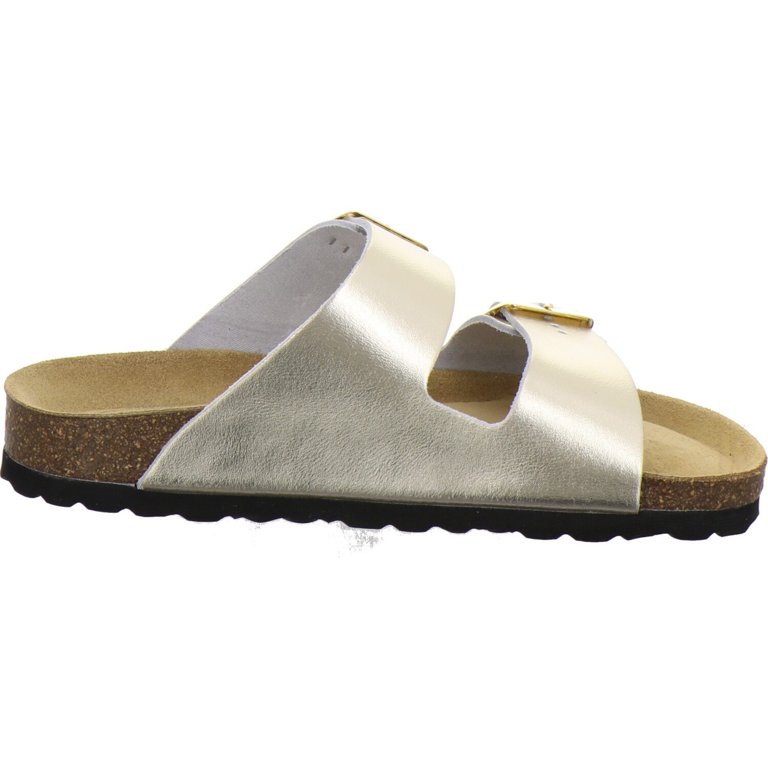 AFS-Schuhe 210003 Zweischnaller Pantolette für Damen mit Fußbett, bequeme Sandalen aus Leder