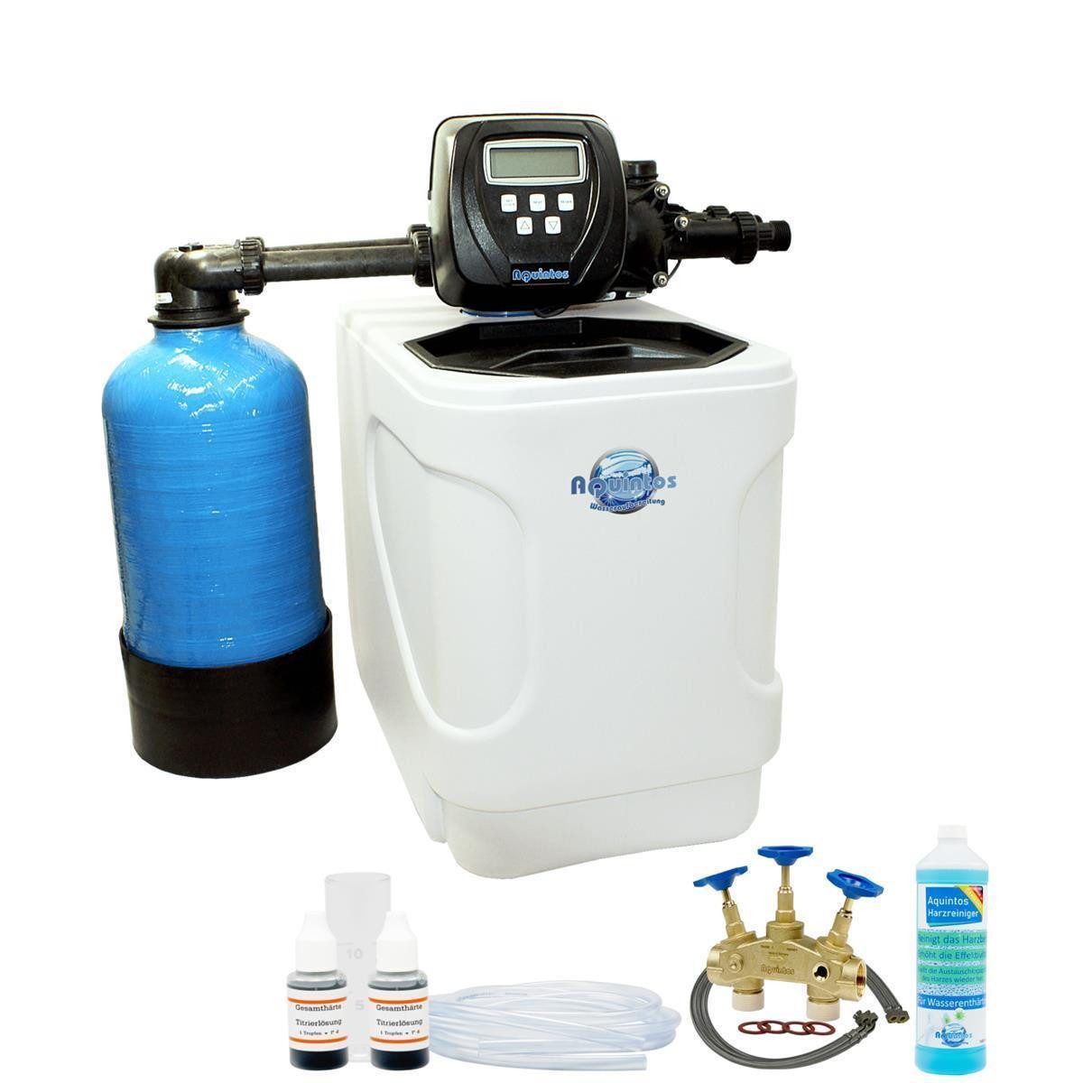 Aquintos Wasseraufbereitung Wasserhahn-Wasserfilter MKC24 TOP- Line Twin Wasserenthärtungsanlage (Pendelverfahren, Set3), Entkalkungsanlage