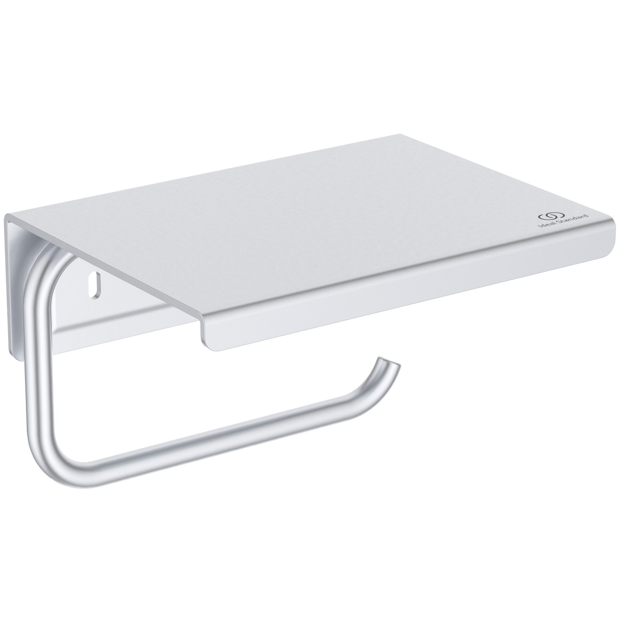 Ideal Standard Toilettenpapierhalter Alu+, mit Deckel, Kernelemente aus recyceltem Aluminium