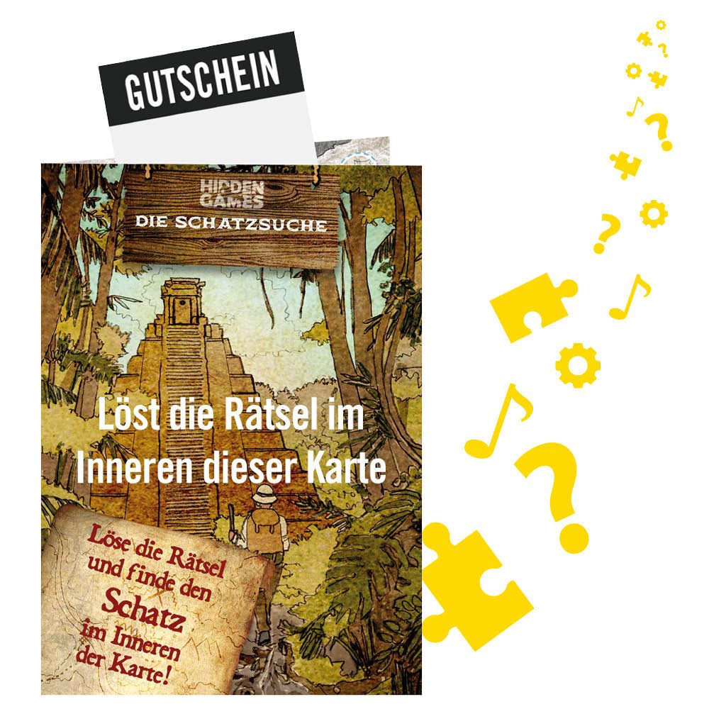 Hidden Games Grußkarten Rätselkarte "Die Schatzsuche", Made in Germany