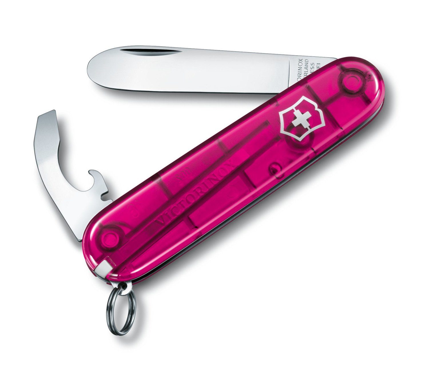 Victorinox Funktionen pink Taschenmesser 0.2363.T5 First Taschenmesser für pink My Kinder 8 transparent