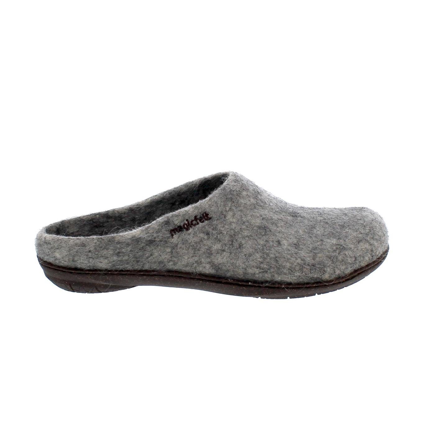 Magicfelt Magicfelt Wollfilz-Pantoffel, Natur, GOTLANDSCHAF, Gummisohle, PO 17/7 Pantoffel
