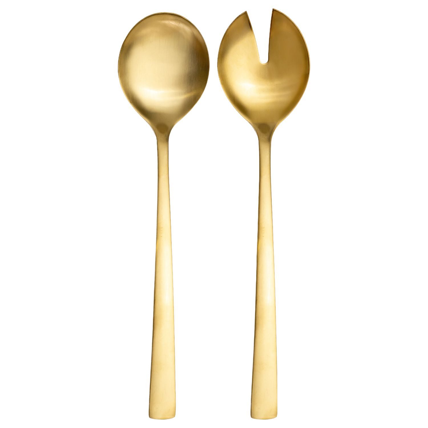 Intirilife Salatbesteck (Set, 2-tlg., Set), Salatbesteck Set Edelstahl 2-teilig mit Salatgabel Servierlöffel