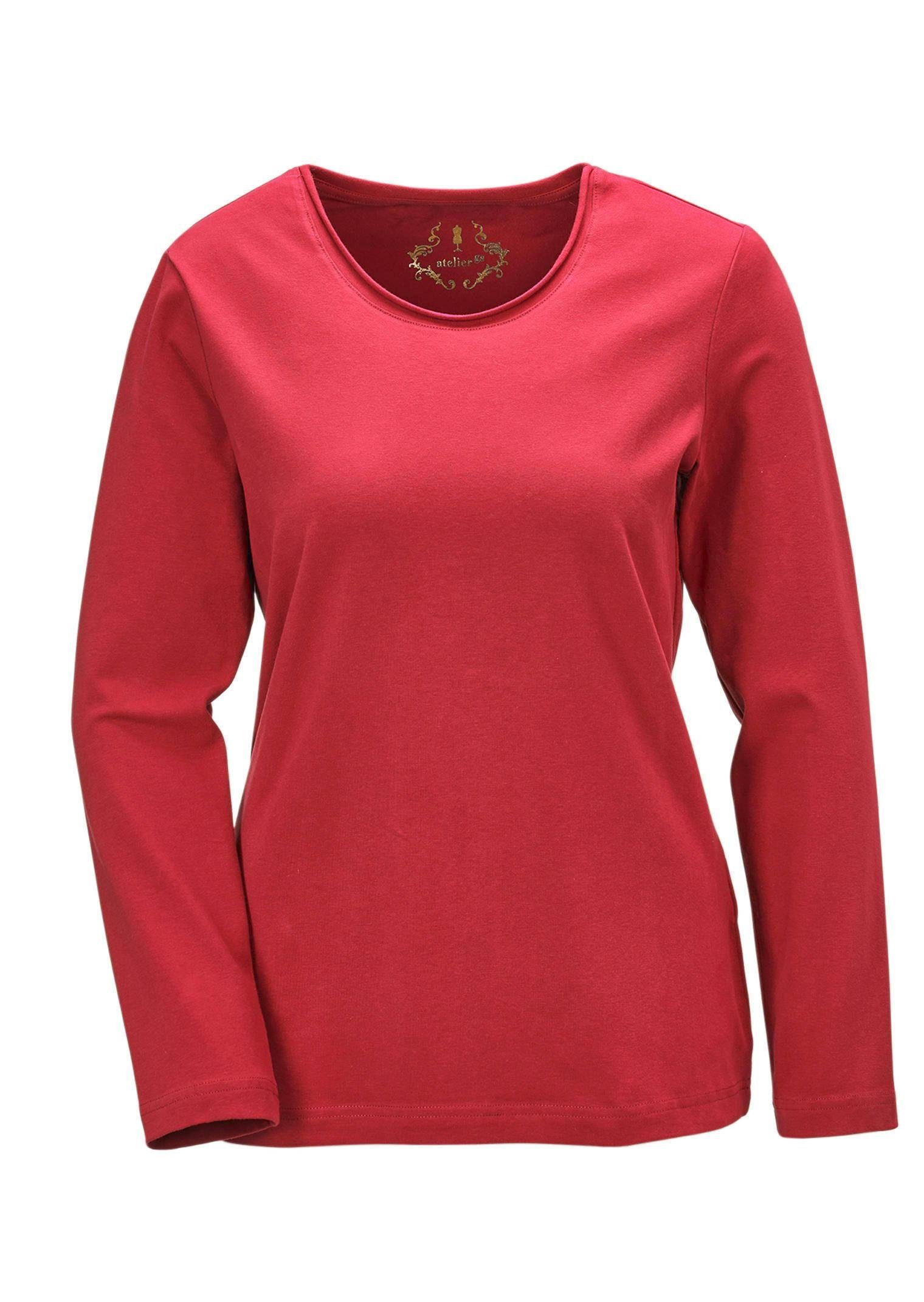 GOLDNER Langarmshirt Kurzgröße: T-Shirt mit Rundhals günstig online kaufen