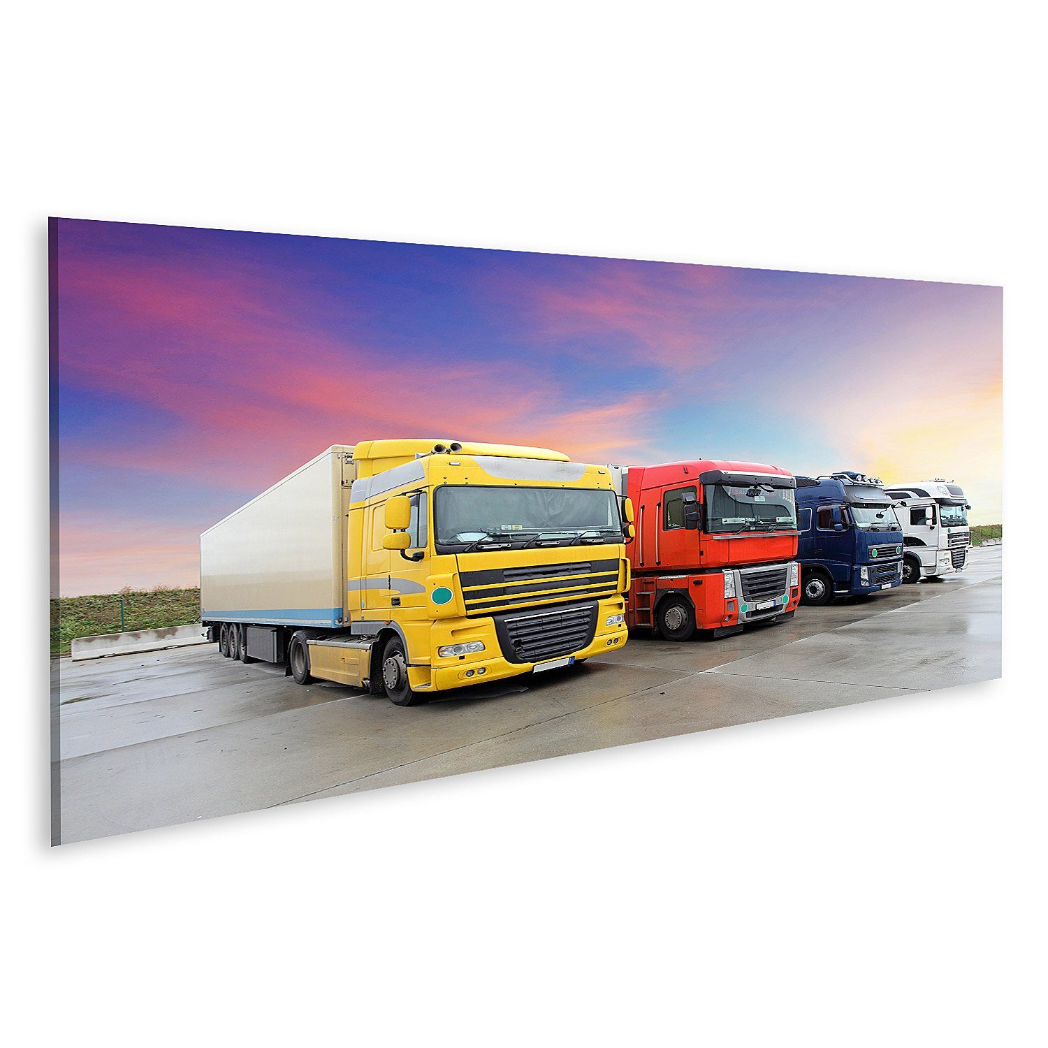 islandburner Leinwandbild Bild auf Leinwand Lkw-Transport Wandbild Poster Kunstdruck Bilder