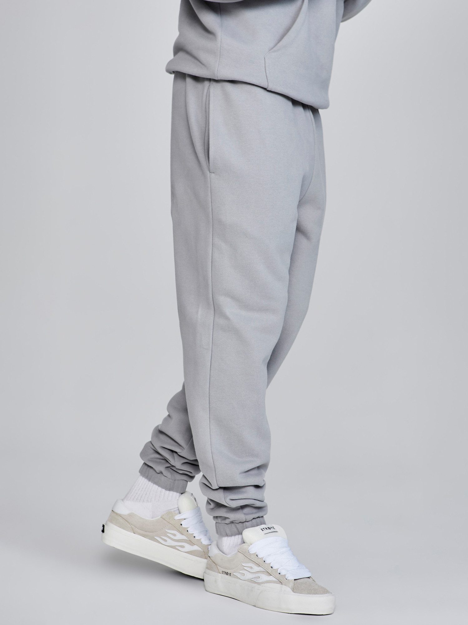 Siksilk Jogger Pants SikSilk Herren Graue Relaxed Fit Jogginghose