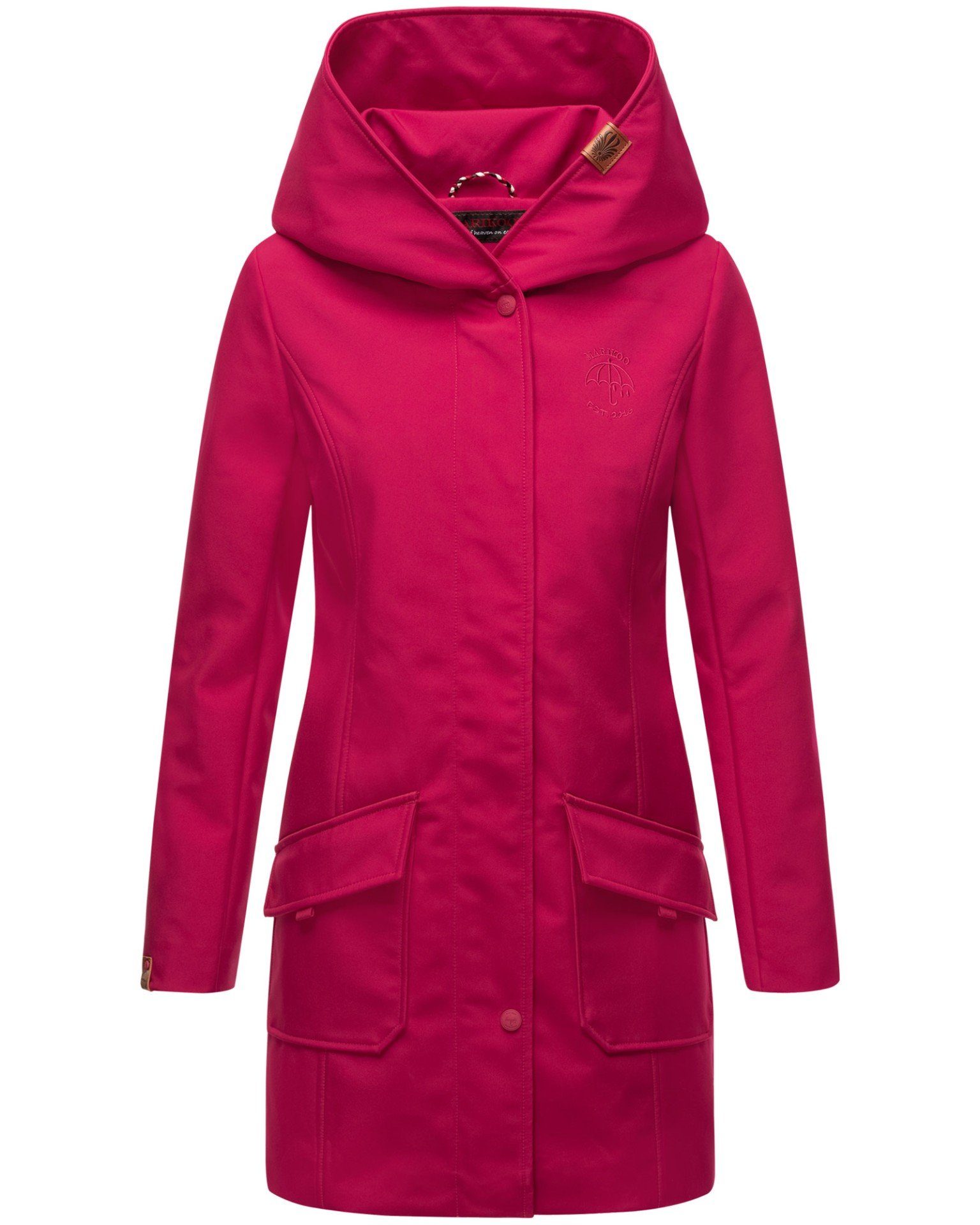 großer mit Marikoo fuchsia Softshelljacke Mayleen Kapuze