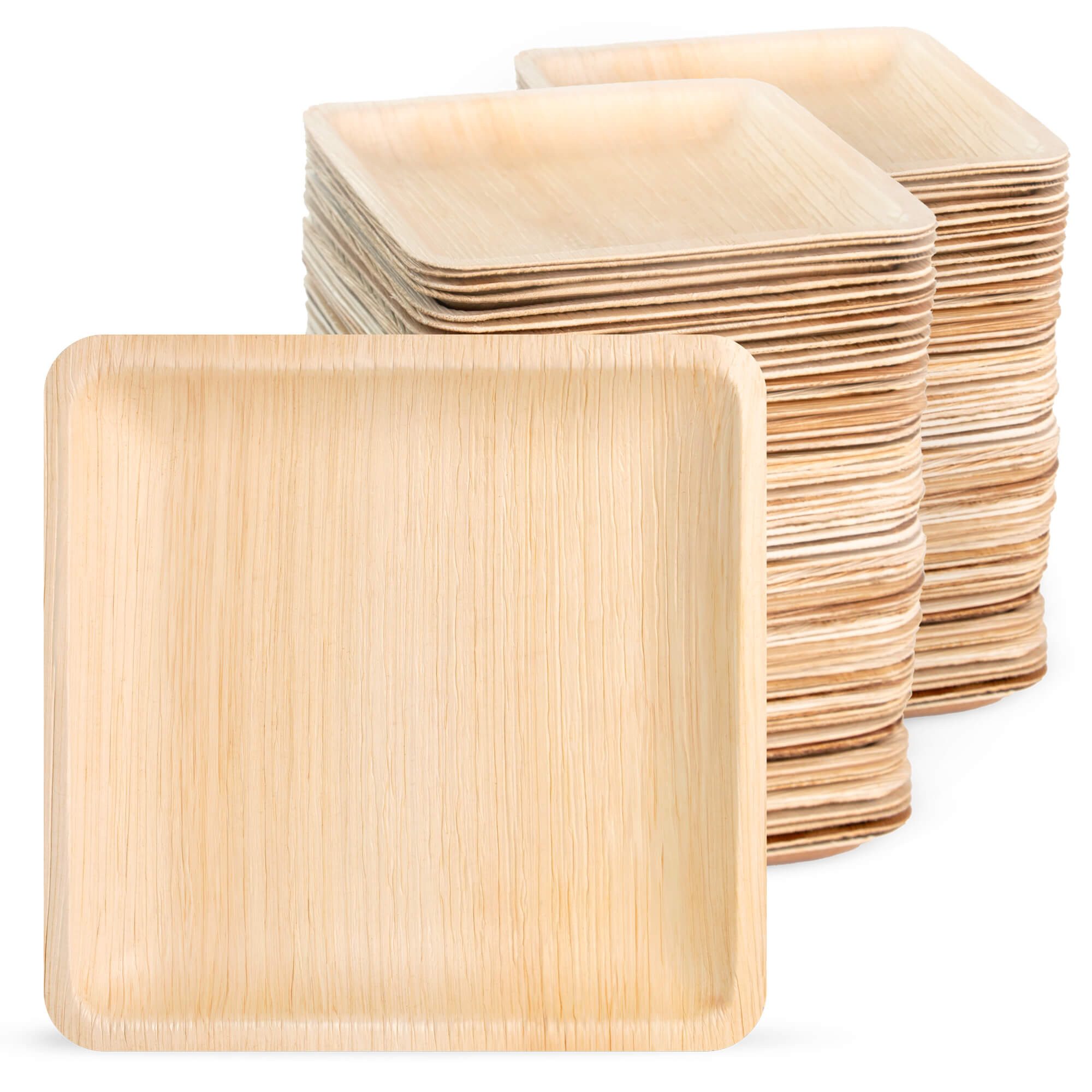 wisefood Einwegteller Palmblatt Teller quadratisch 15x15cm, (25 St)