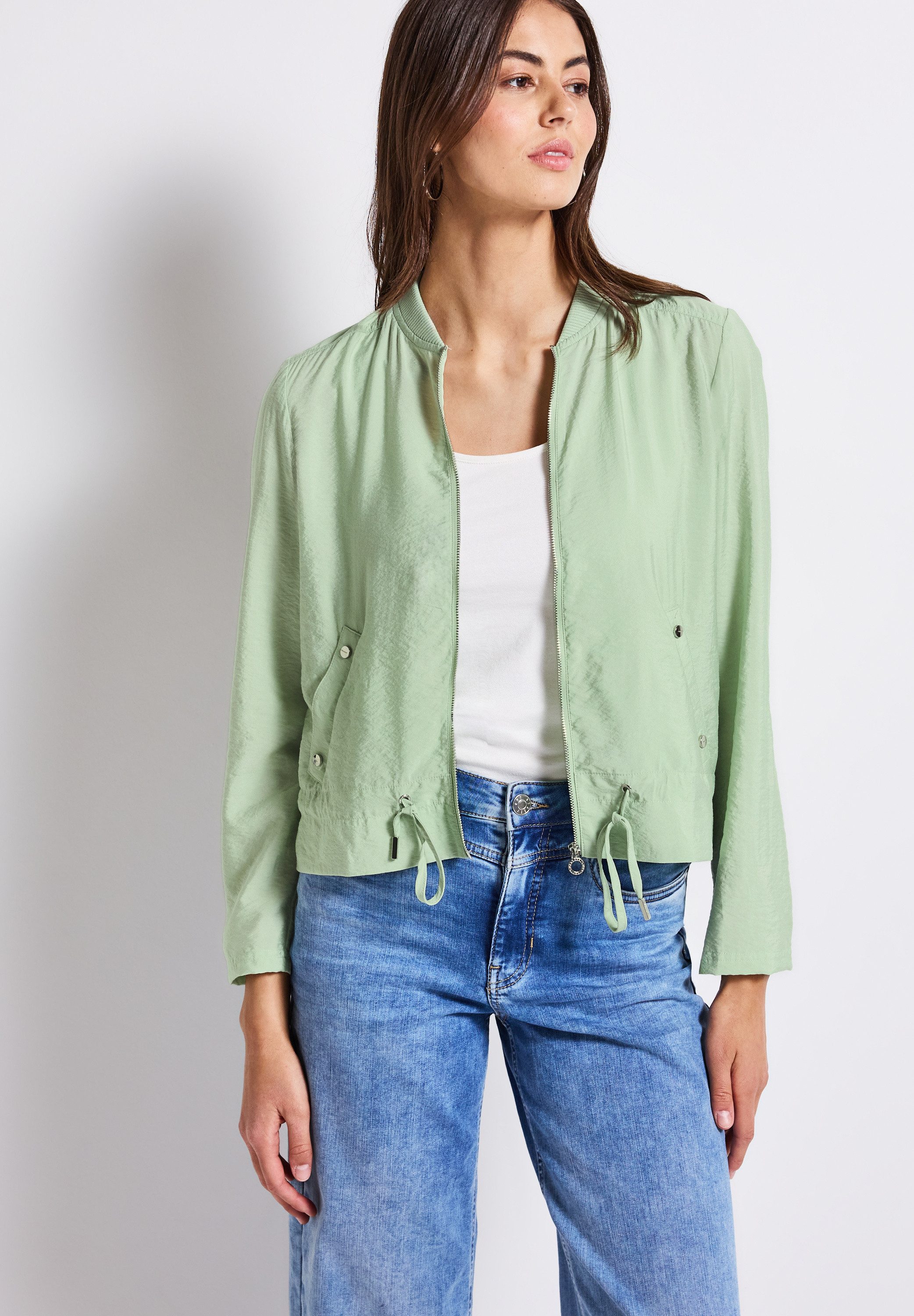 STREET ONE Kurzjacke aus elastischem Materialmix