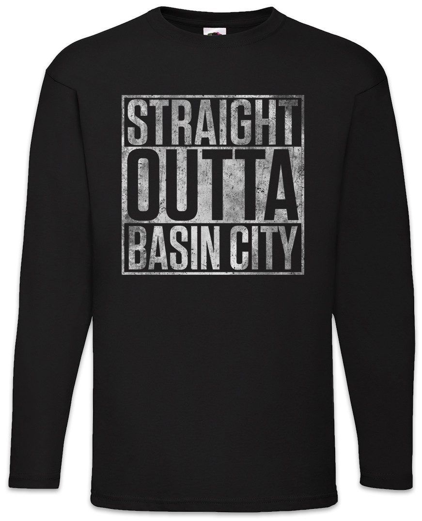 Langarmshirt Straight Outta Basin City Langarm T-Shirt Sin Fun TV City John