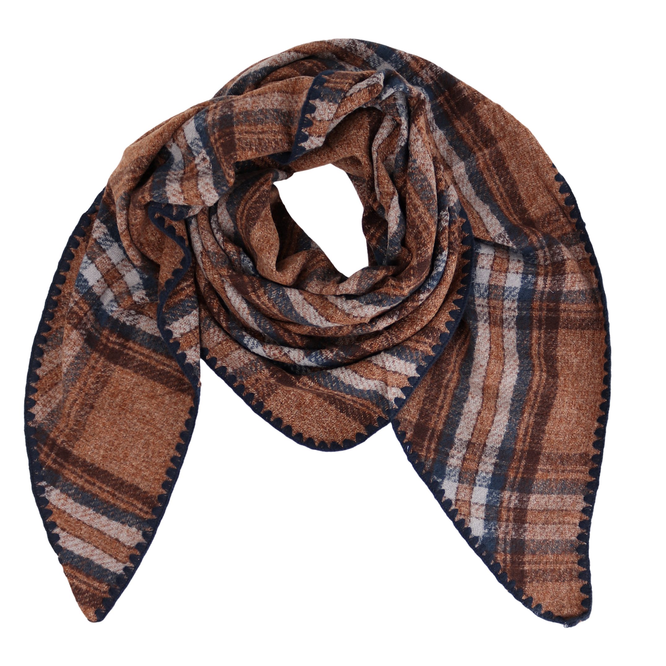 MIRROSI Dreieckstuch kuschliger und warmer XXL Dreiecksschal ca.190x90cm, (KARO Muster Kariert XXL), in tollen Кольора(ів)