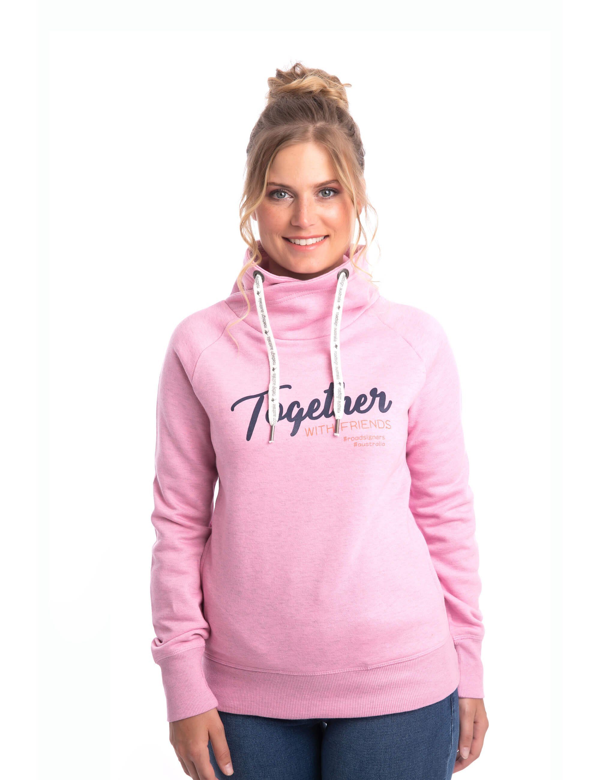 ROADSIGN australia Sweatshirt Together (1-tlg) mit Schlauchkragen und Kordelzug, Sweat im lässigen Design sportlich-lässiger Pullover für alle Jahreszeiten