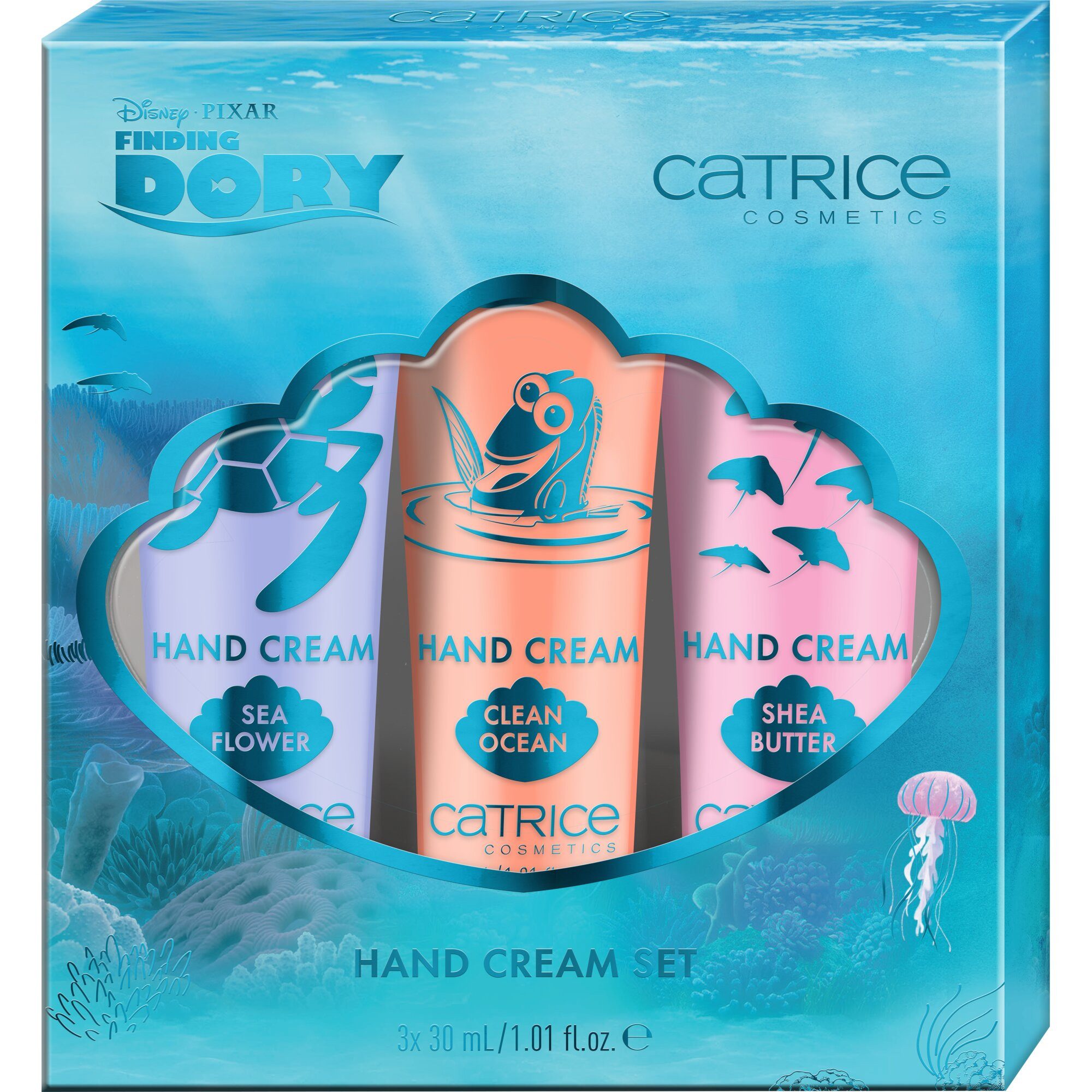 Catrice Gesichtspflege-Set Disney Pixar Finding Dory Hand Cream Set Set, 3-tlg., mit sanften Düften