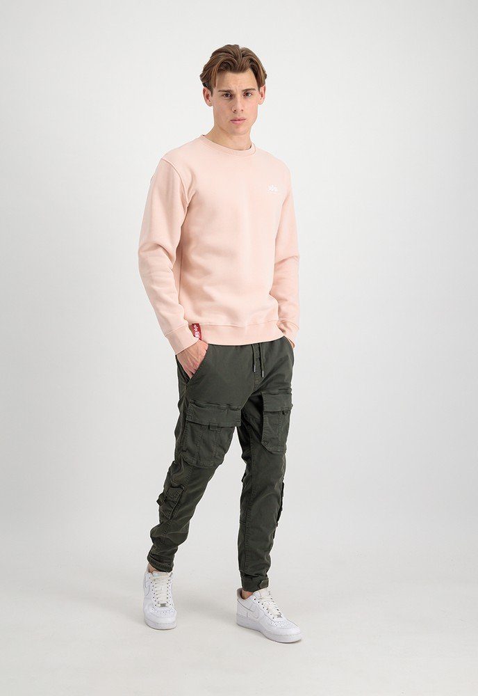 Alpha Industries Kapuzenpullover Logo pale Basic peach Sweater Small