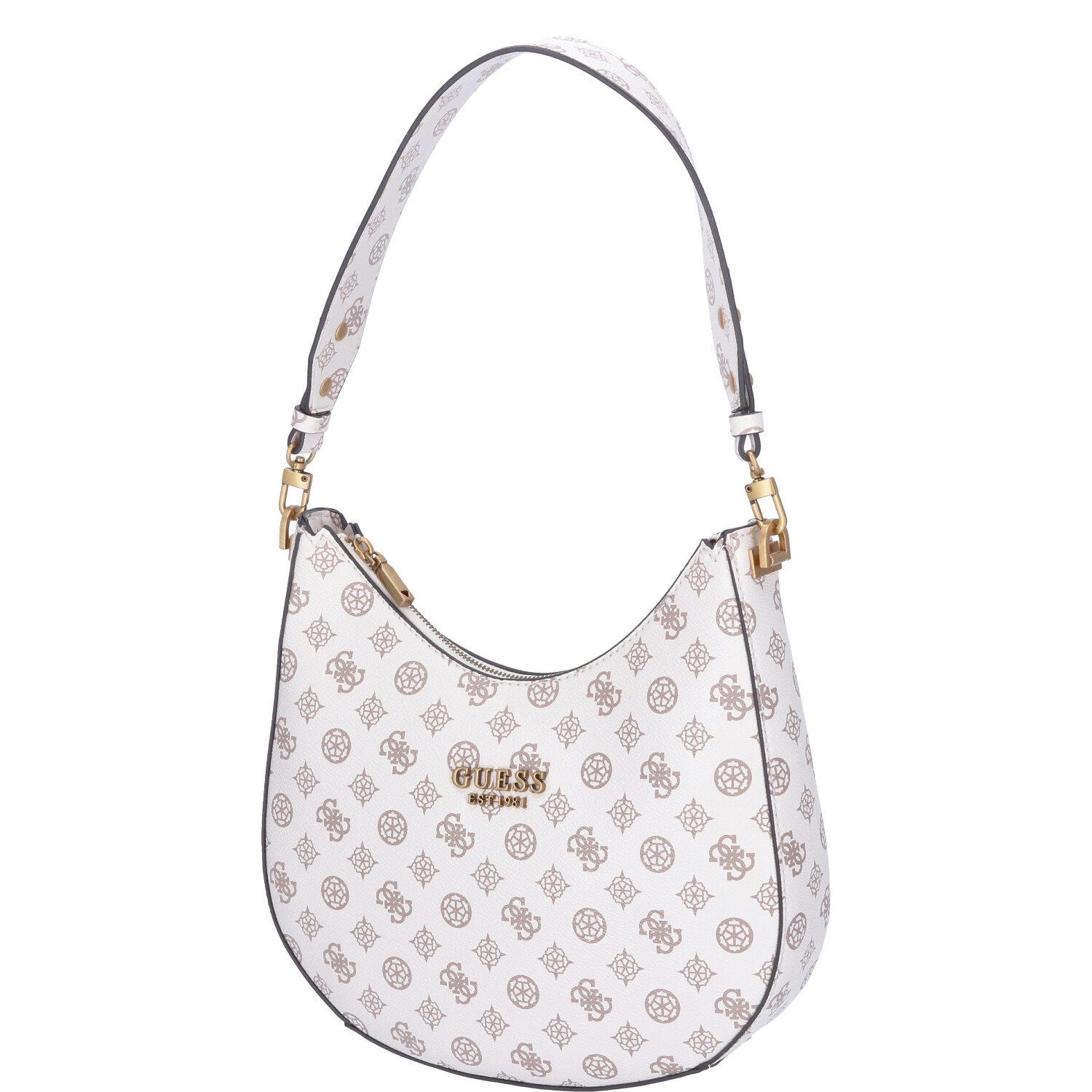 Umhängetasche GUESS Damen Schultertasche Fynna Cream Logo