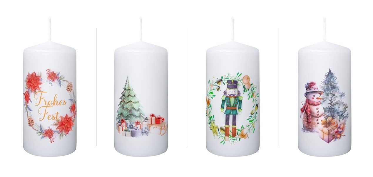 Wiedemann Kerzen Adventskerze Weihnachtskerzen Christmas 120 x Ø 58 mm, 4er Set