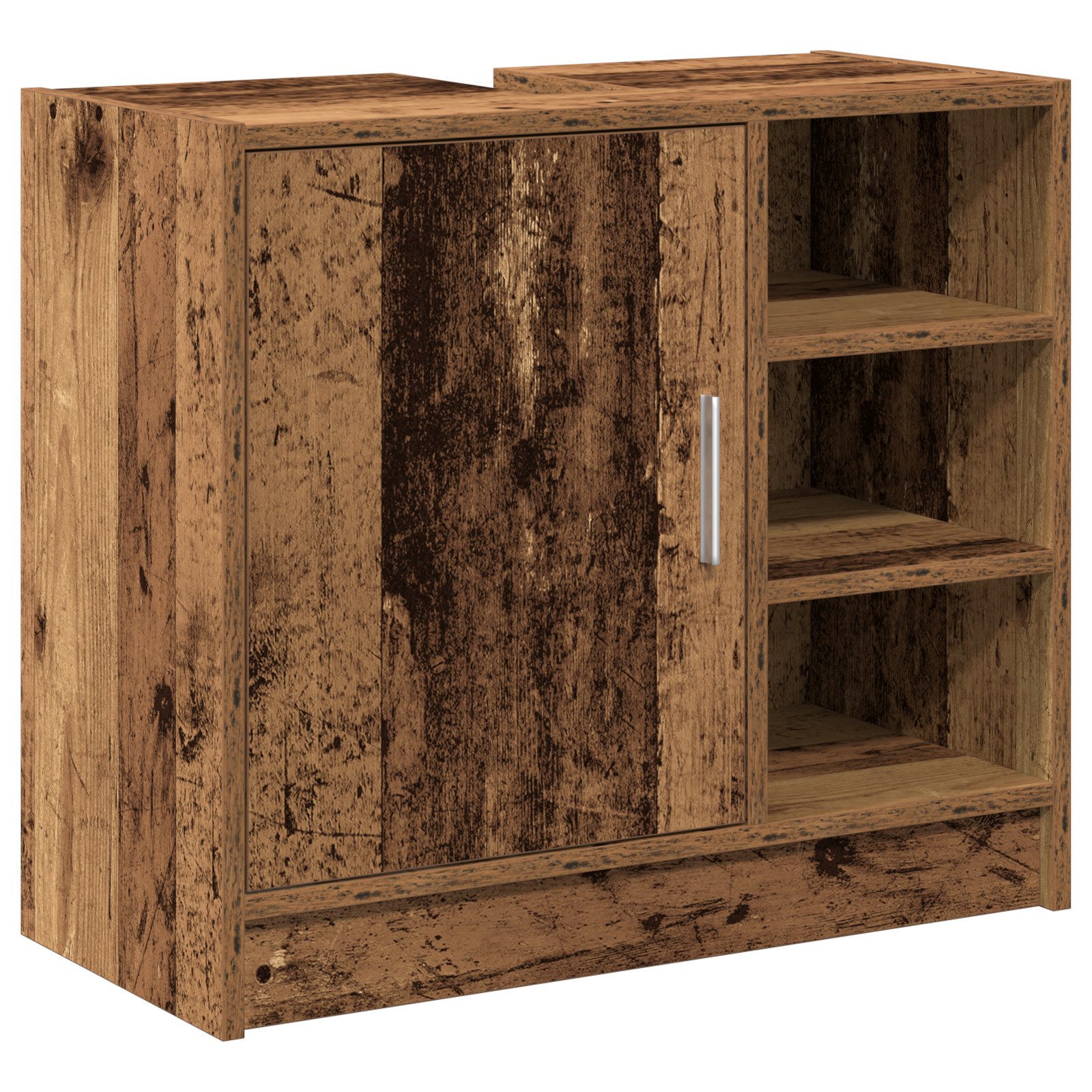 vidaXL Badezimmer-Set Waschtisch-Schrank Altholz 63x29x55 cm günstig online kaufen