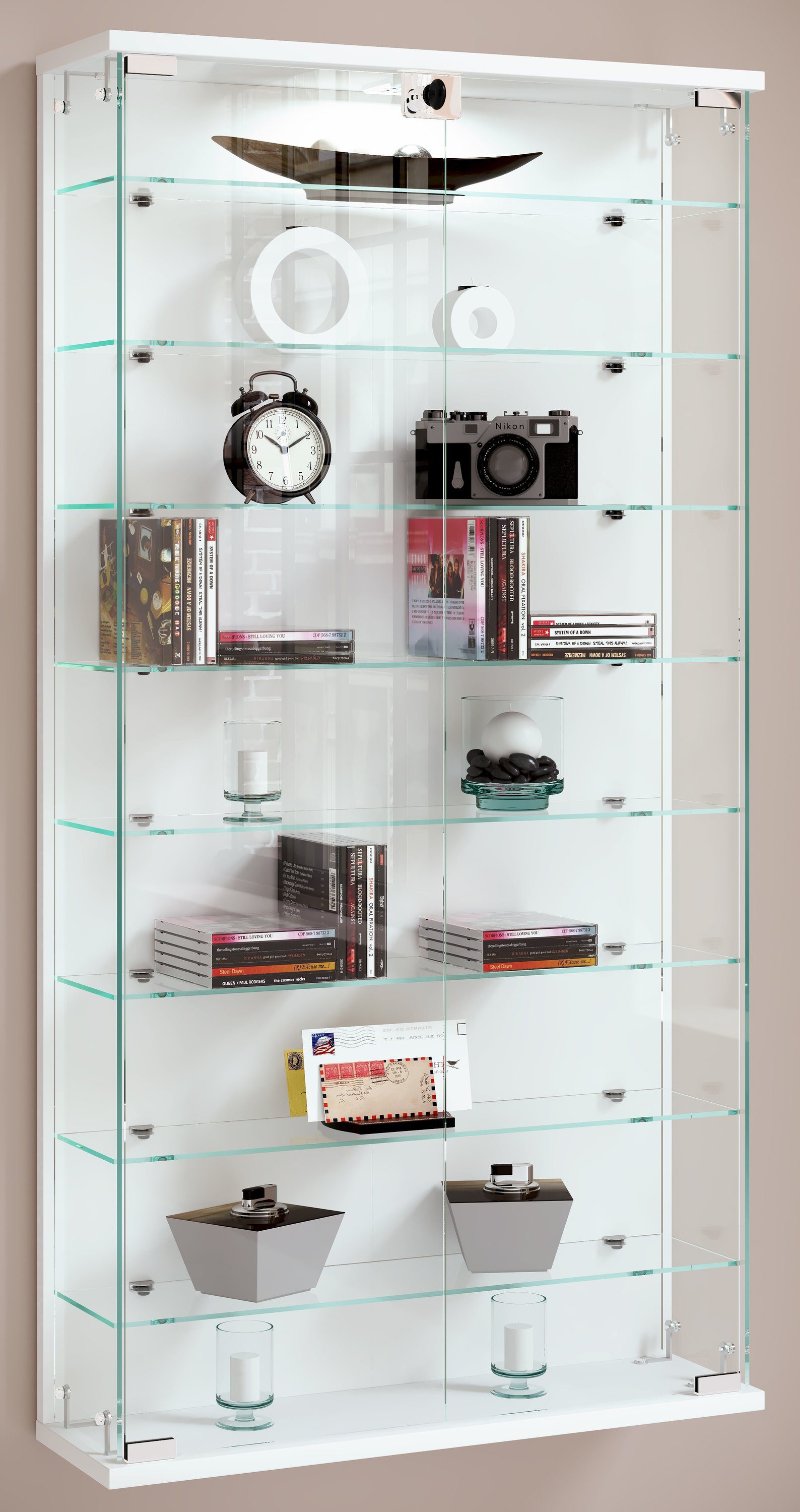 VCM Hängevitrine Wandvitrine Hängevitrine Glasvitrine Relas L