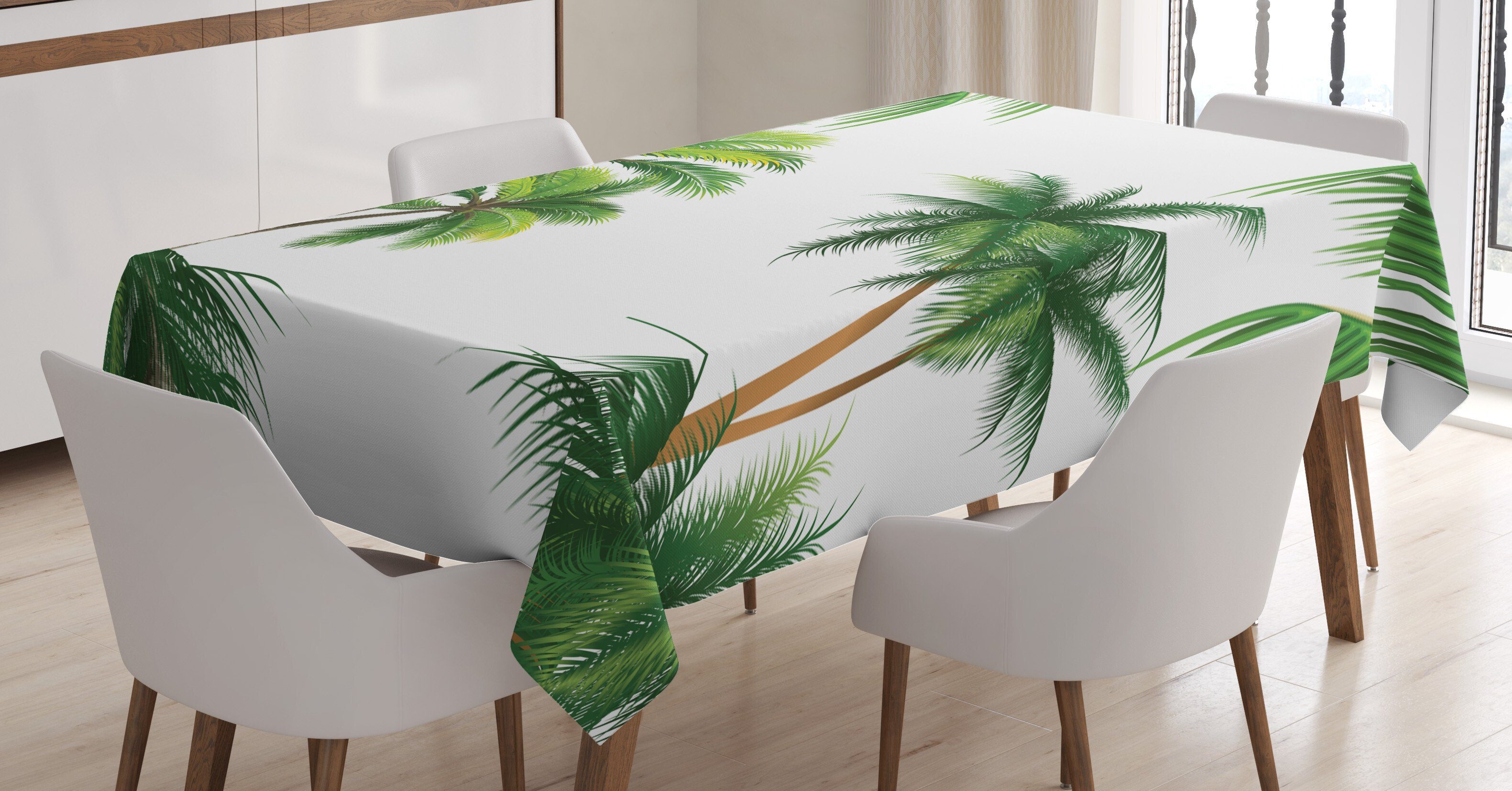 Abakuhaus Tischdecke Farbfest Waschbar Für den Außen Bereich geeignet Klare Farben, Wendekreis Kokospalme Pflanzen