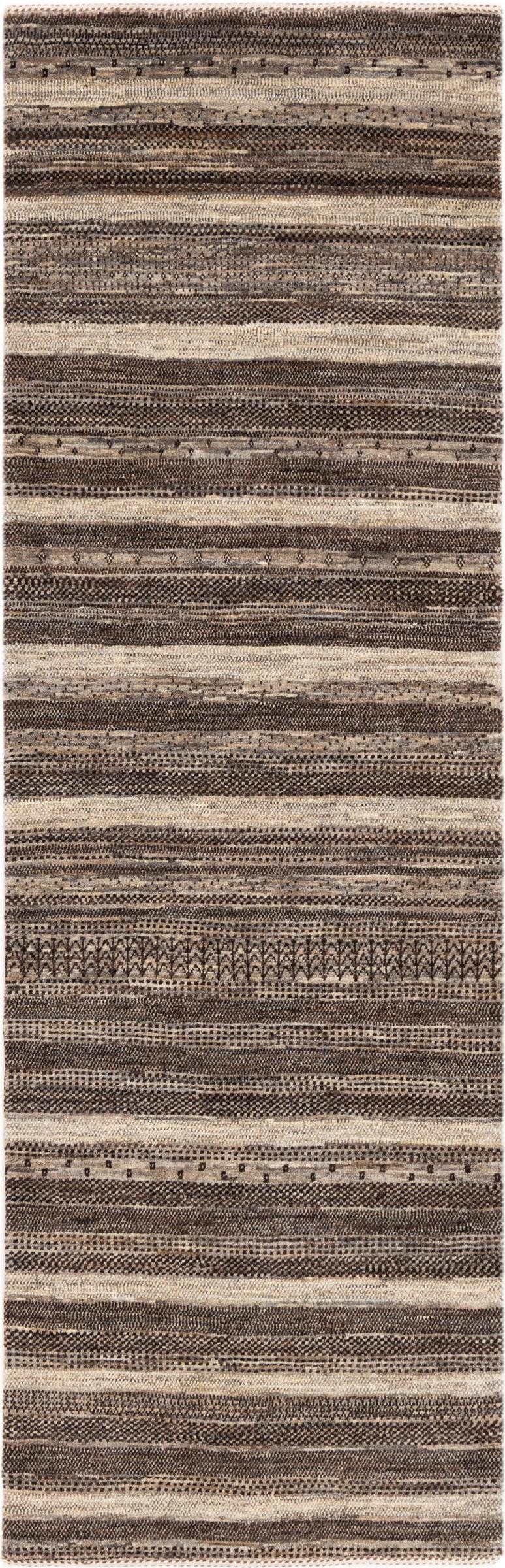 Nain Trading Orientteppich Perser Gabbeh Loribaft Natura 74x236 Handgeknüpfter Moderner, rechteckig, Höhe: 12 mm