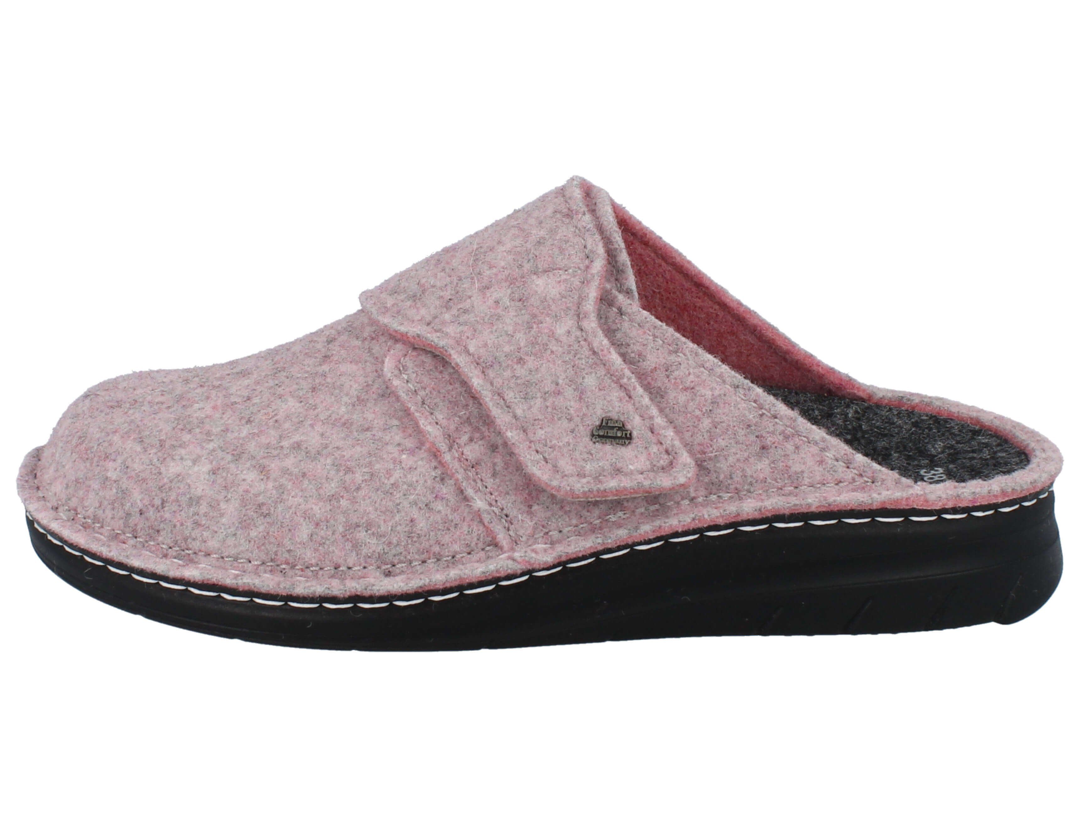Finn Comfort FINN COMFORT Zams Damen Hausschuhe Clog rosa Filz - Größe: 43 Pantolette Wechselfußbett