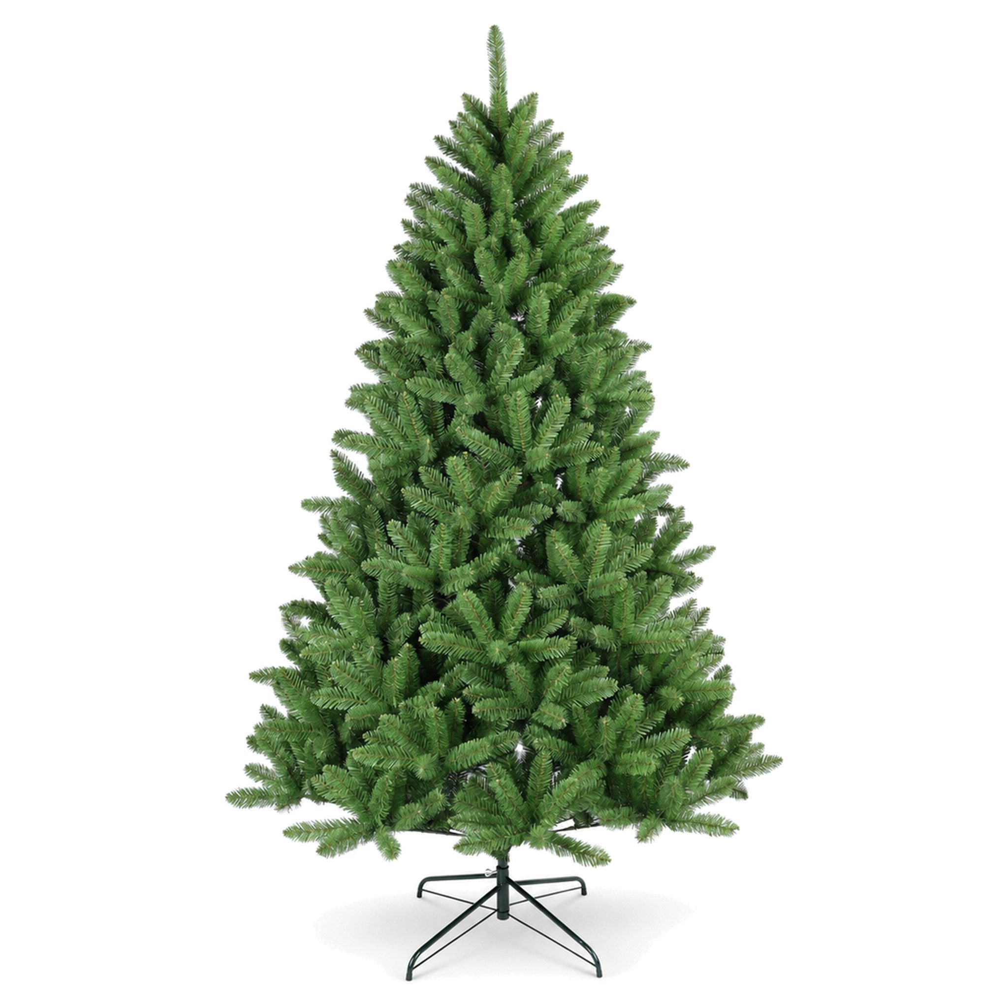 Kubus Künstlicher Weihnachtsbaum Wintergreen Dichte Fichtenoptik mit Metallständer 150–240 cm, Künstliche Fichte, Wiederverwendbar,Individuell dekorierbar