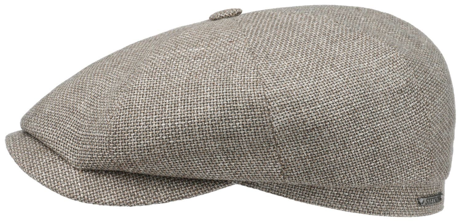 Stetson Schiebermütze Herren Hatteras Virgin Super Materialmix Wool/Linen 36 grau/braun | Flat Caps