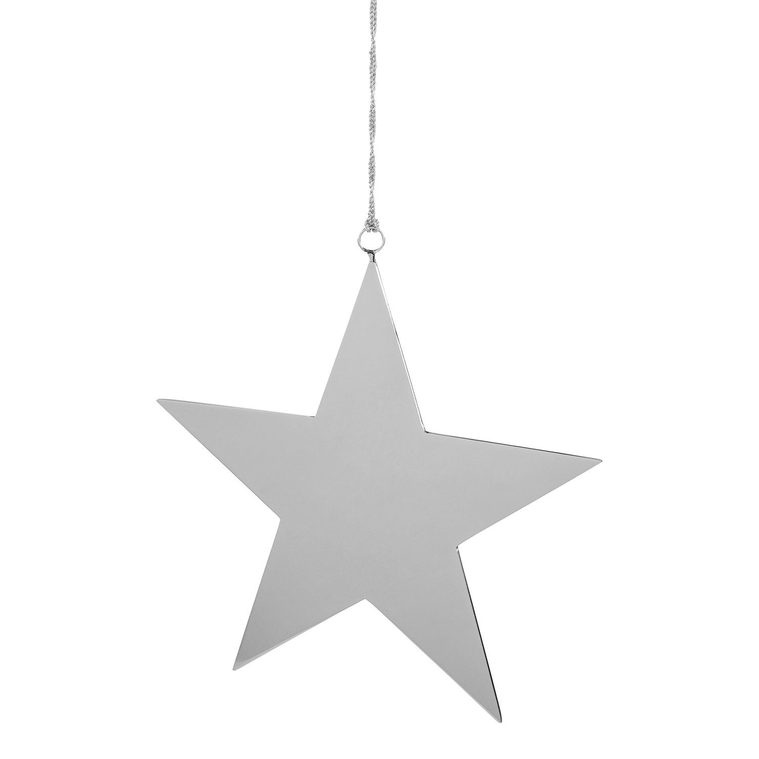 Fink Weihnachtsfigur Ø aus St), cm, poliert, Dekohänger, Dekostern, 21 STAR ca. In Handarbeit gefertigt Weihnachtsdeko Edelstahl, (1 traditioneller