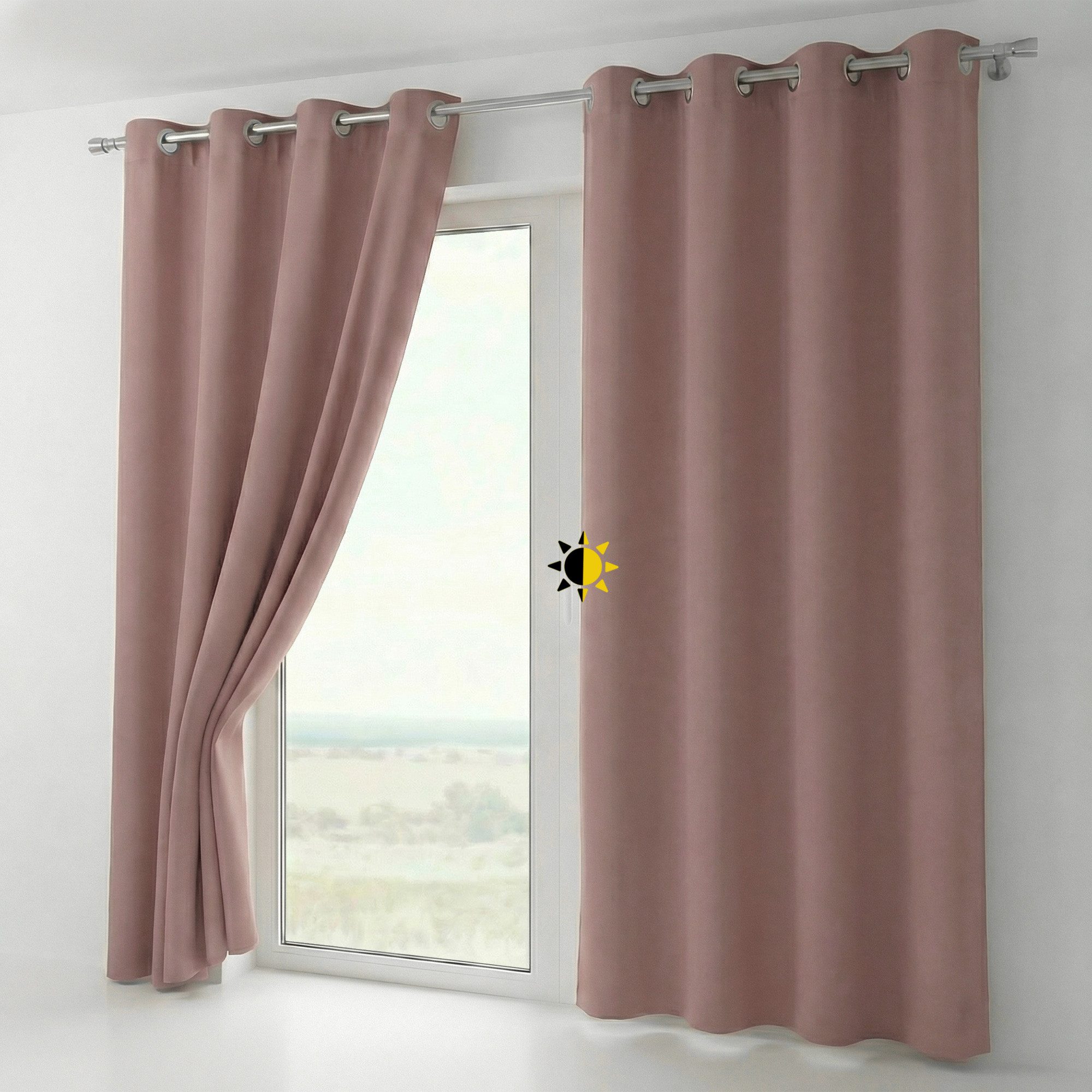 Beautex Verdunkelungsvorhang Verdunkelungsgardine Ösen Vorhang blickdicht abdunkelnd (1 St), Ösen, verdunkelnd