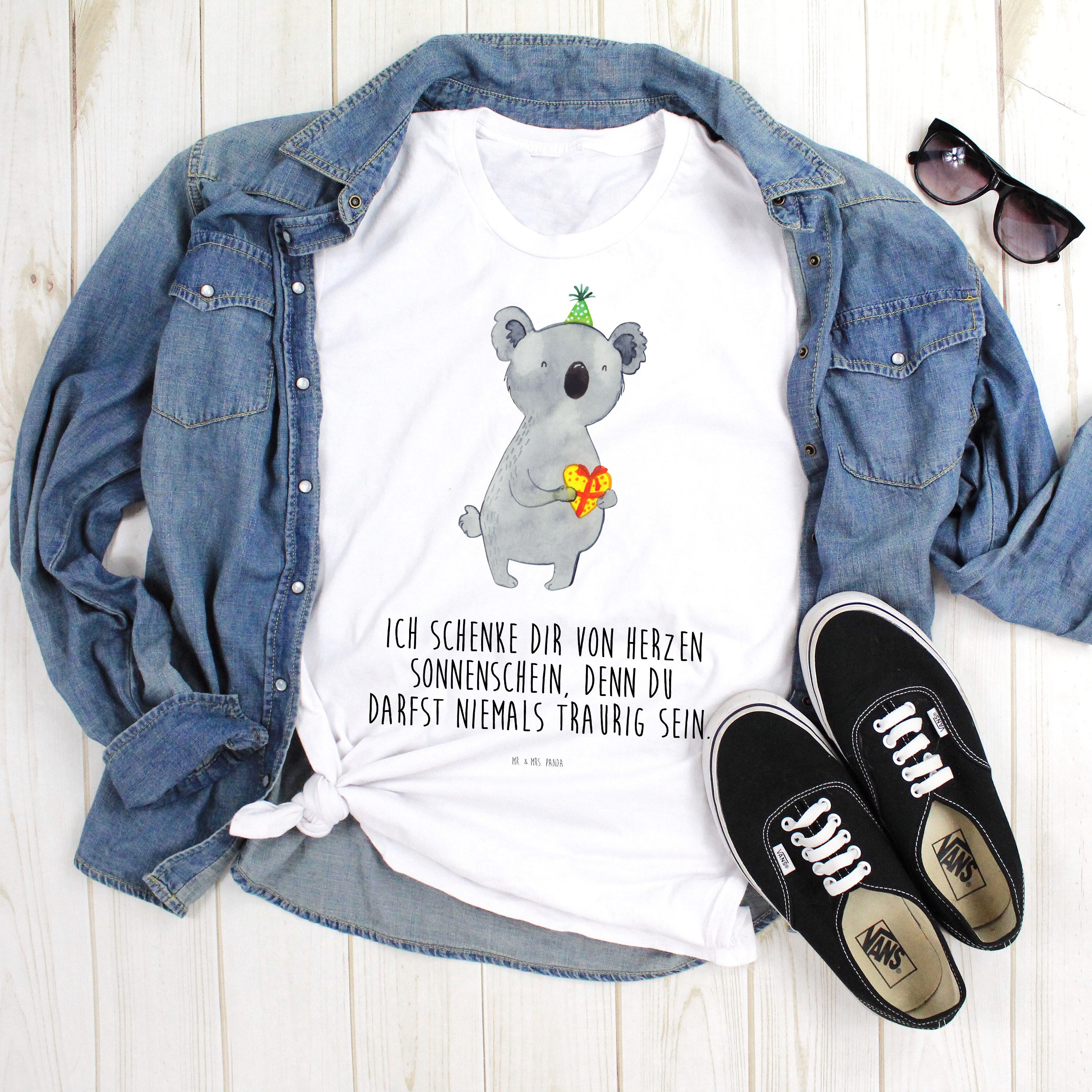 Mr. & Mrs. Panda T-Shirt Koala Geschenk, S T-Shirt, Weiß, Geburtstag, Party, Tshirt, Statement (Packung) Motiv-Shirt Spruch-Shirt Koala