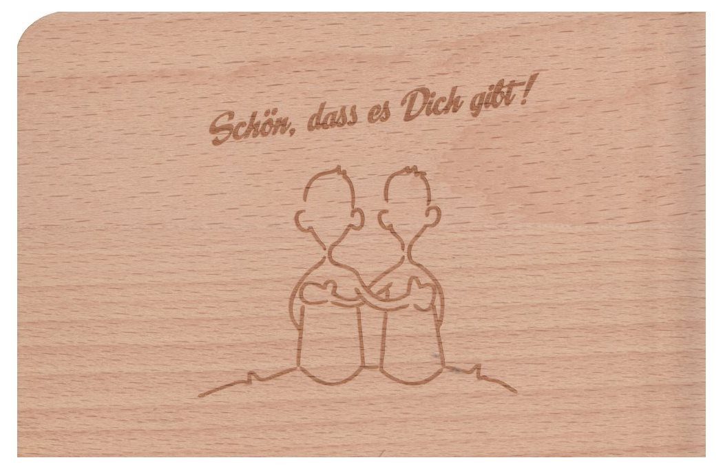 holzpost GmbH Postkarte Holzpostkarte "Schön, dass es Dich gibt!"