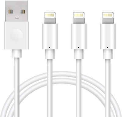 Elegear »iPhone Ladekabel [MFi Zertifiziert] 3Pack Lightning Ladekabel« Lightningkabel, USB Typ A, (200 cm), iPhone Kabel für iPhone SE/ 11/11Pro Max/XS/XR/X/8/7/6s/6 Plus