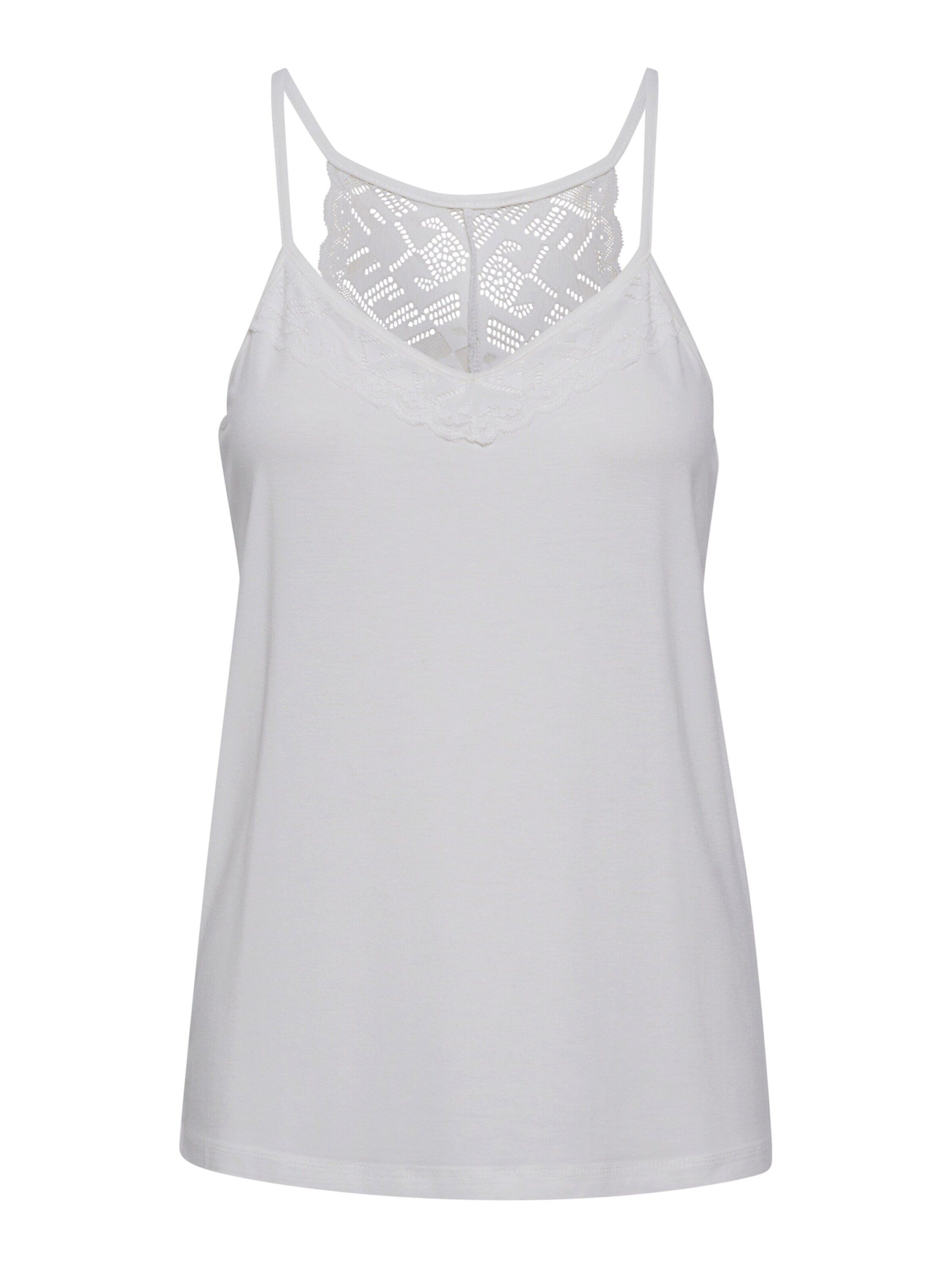 Cream Shirttop Trulla (1-tlg) Spitze