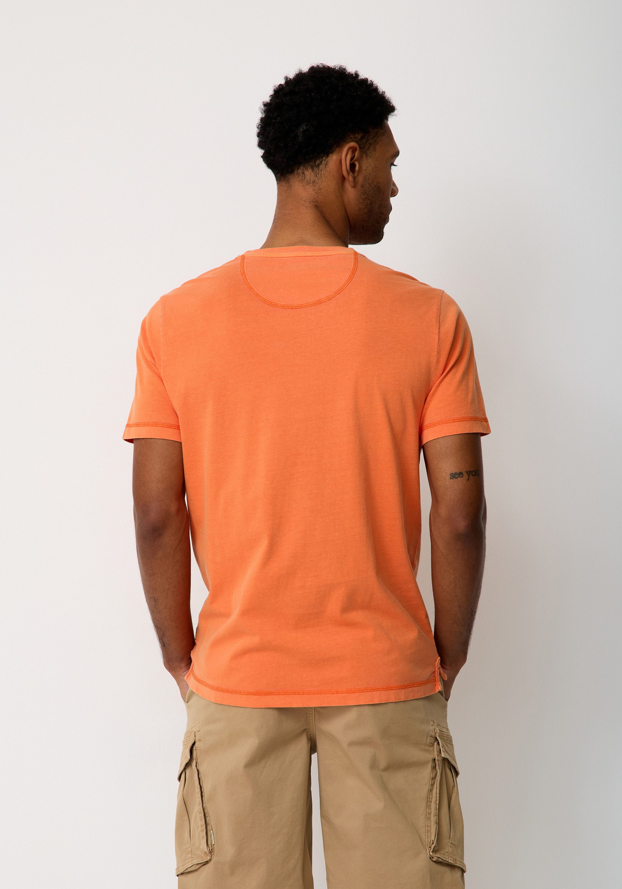 Paddock's Kurzarmshirt Sommerliches Henly Shirt aus reiner Baumwolle