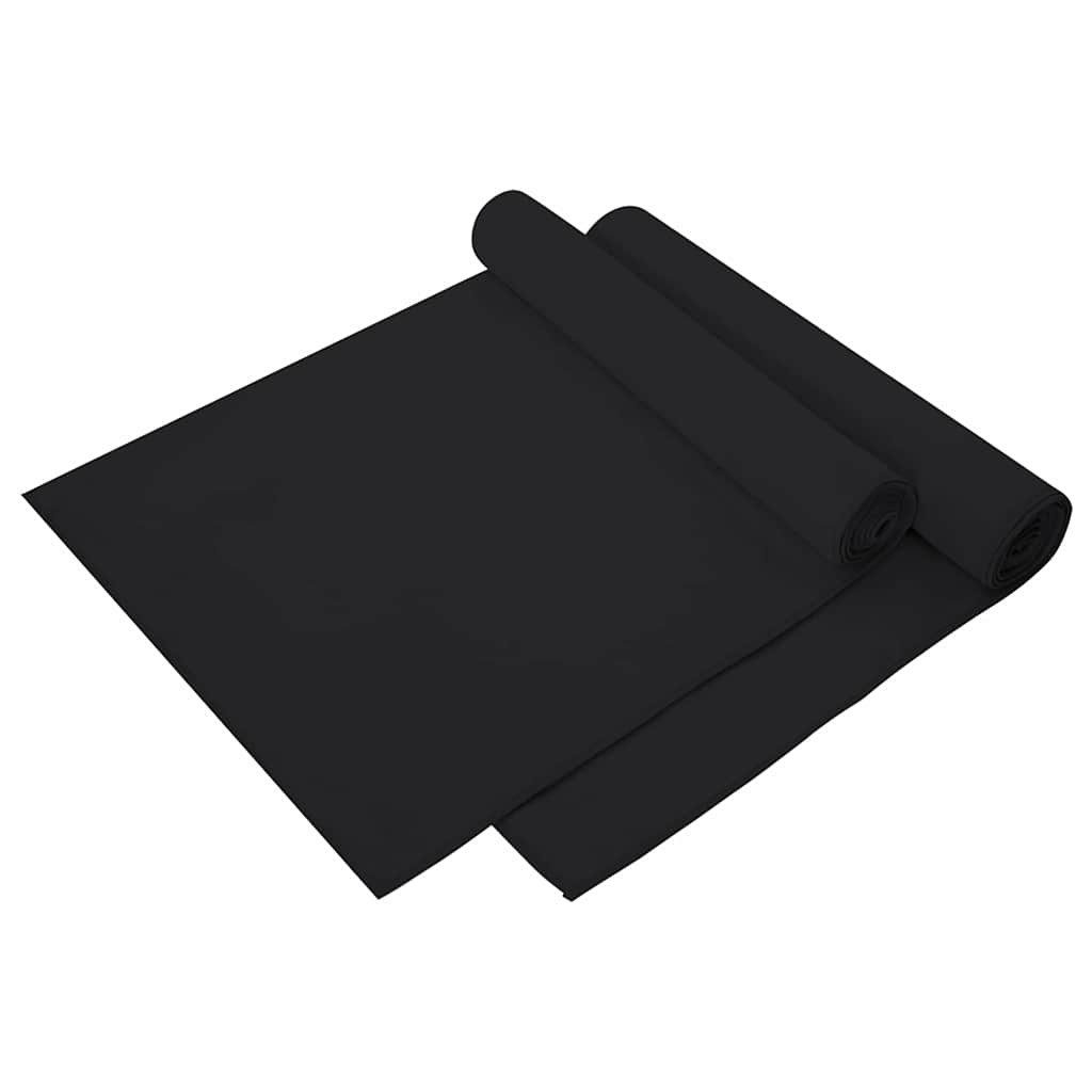 vidaXL Handtuch Sporthandtücher 2 stk. Schwarz 140 x 70 cm, Polyester und Polyamid (2-St)