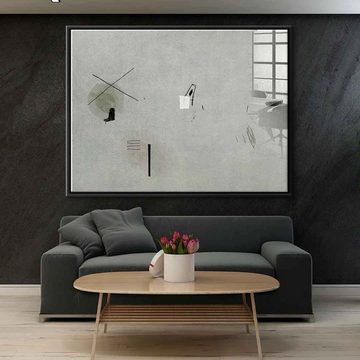 DOTCOMCANVAS® Acrylglasbild Moving in the Warmth - Acrylglas, Acrylglasbild grau beige moderne abstrakte Kunst Druck Wandbild