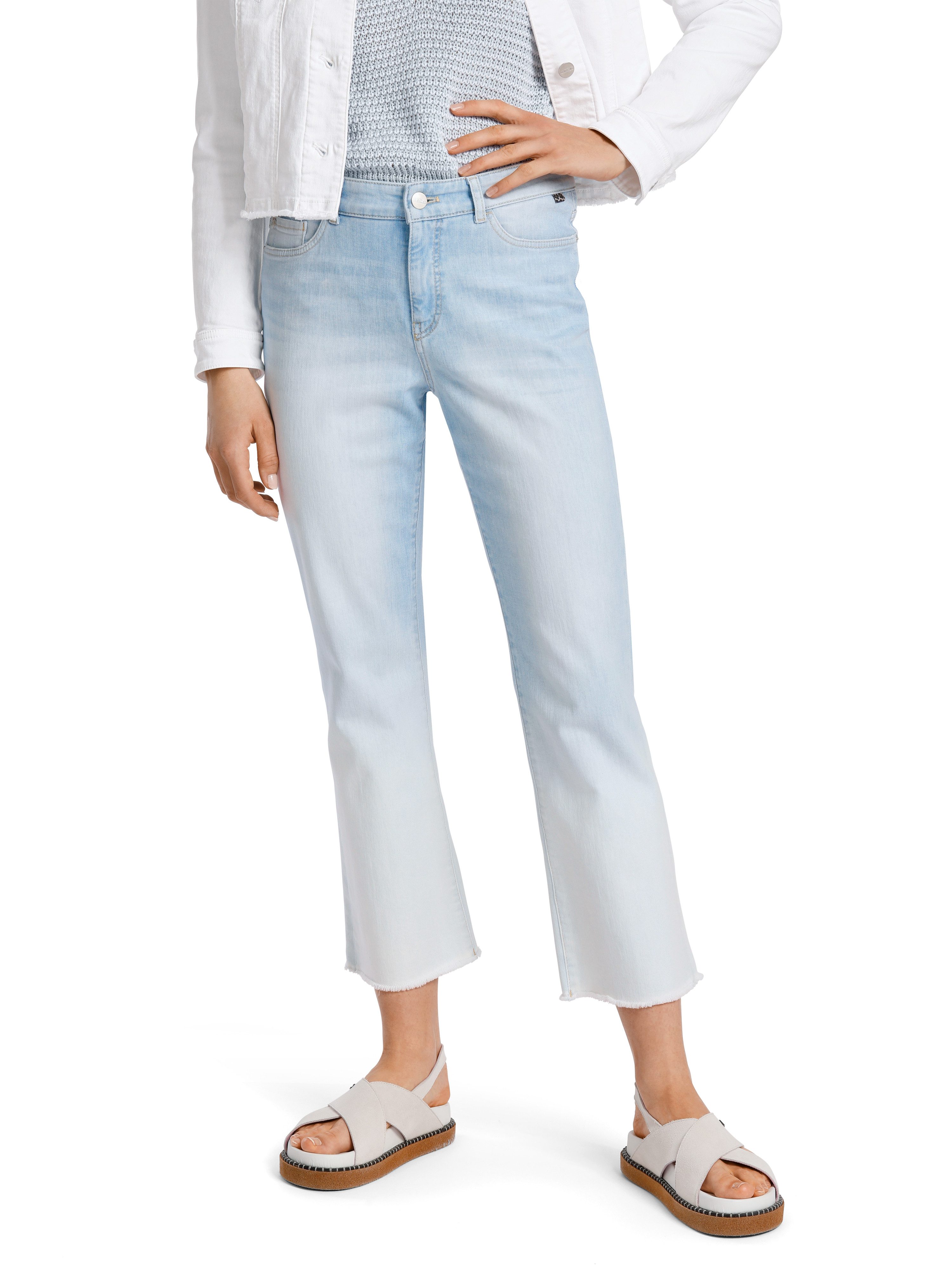 Marc Cain 5-Pocket-Jeans "Pants Pastel Icecream" Premium Damenmode soft und hochelastisch, gebleached